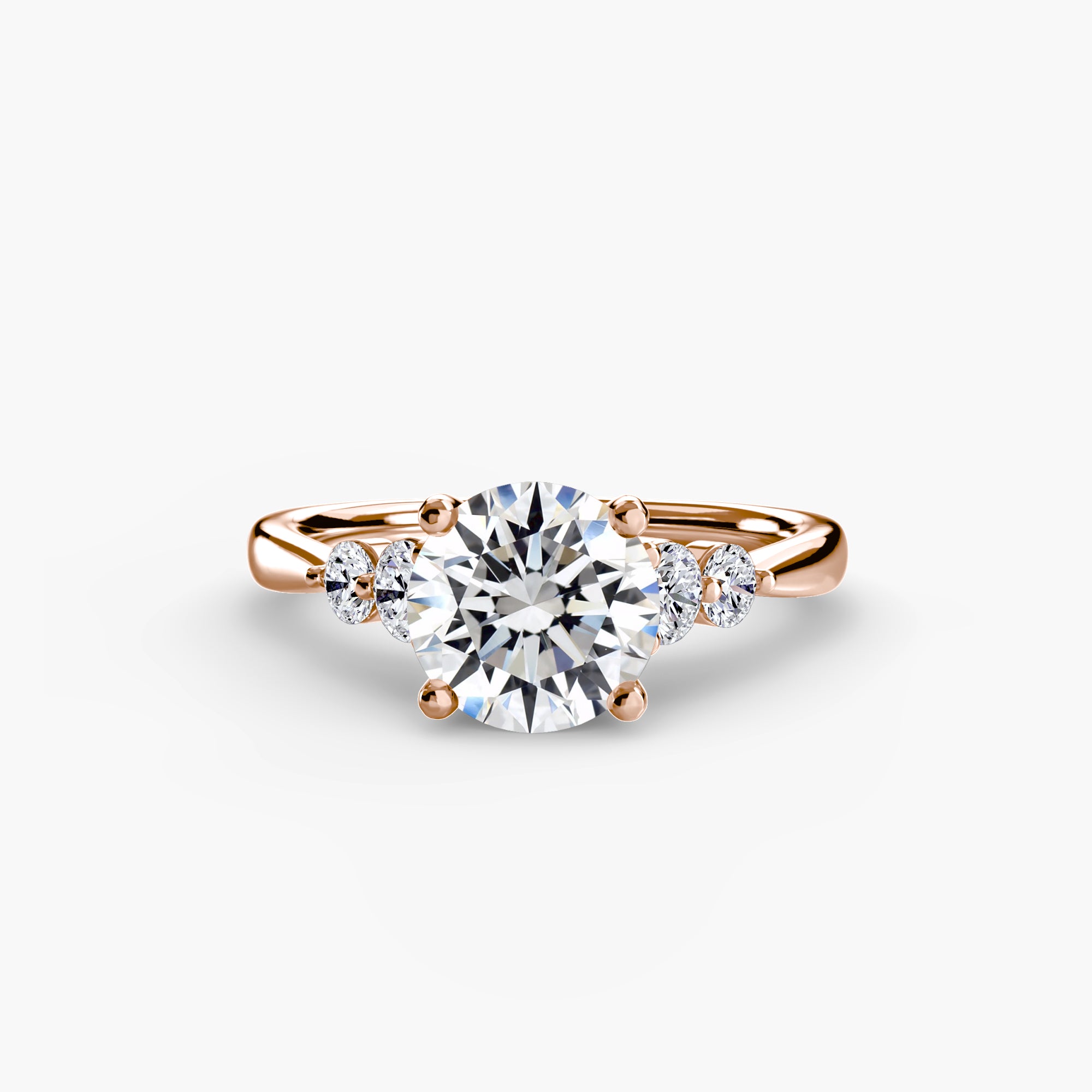 Solitaire with Shoulder Accents 2 - Lanore Fine Jewelry