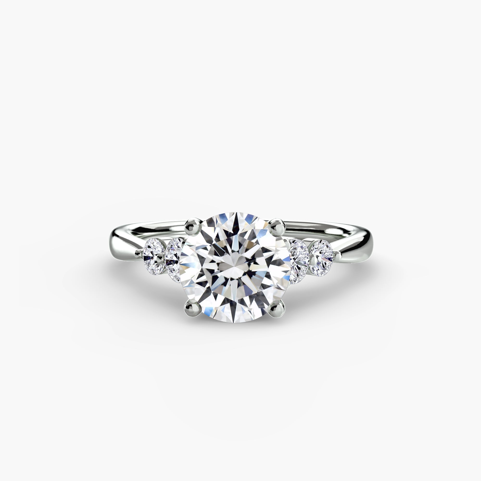 Solitaire with Shoulder Accents 2 - Lanore Fine Jewelry