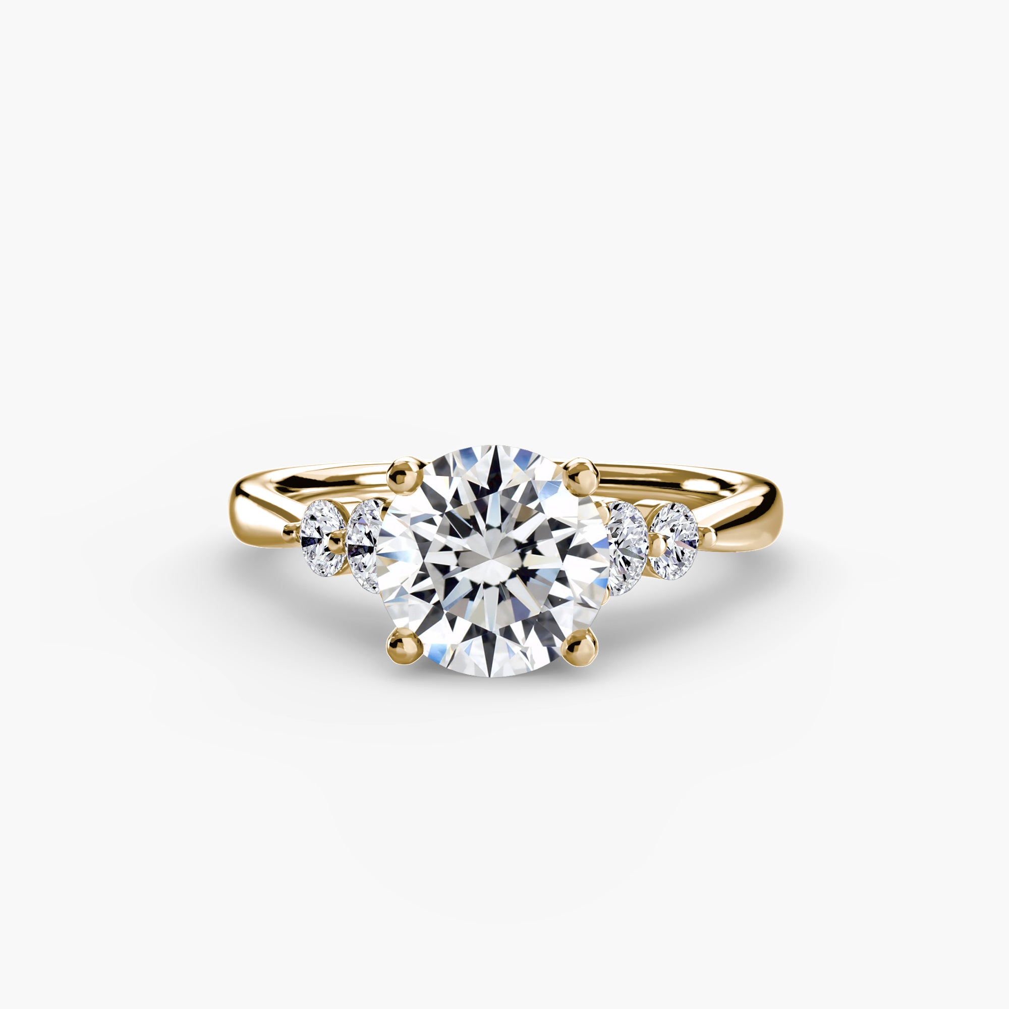 Solitaire with Shoulder Accents 2 - Lanore Fine Jewelry