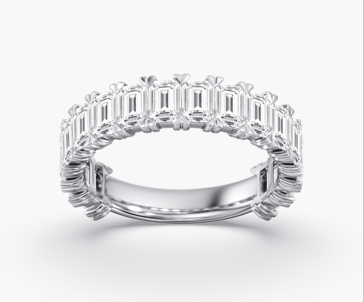 3/4 Emerald Cut Diamond Band