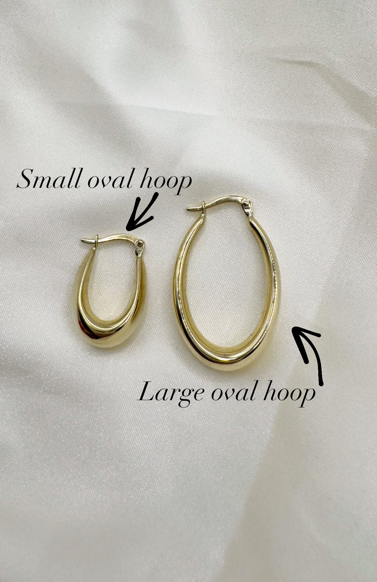 Small Chunky Oval Hoop