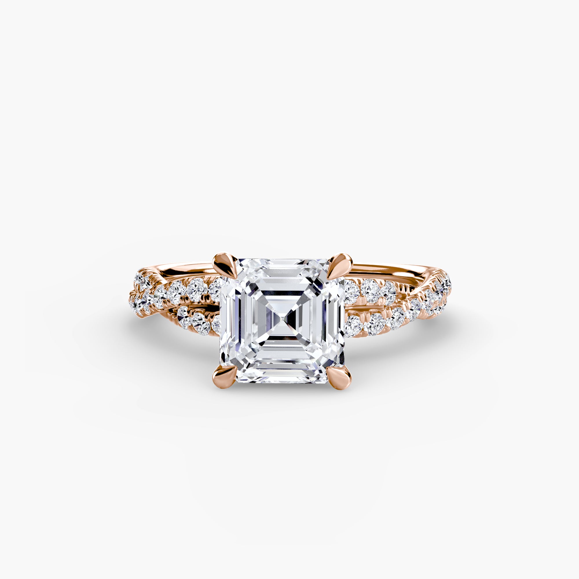 The Twisted Pavé Solitaire - Lanore Fine Jewelry