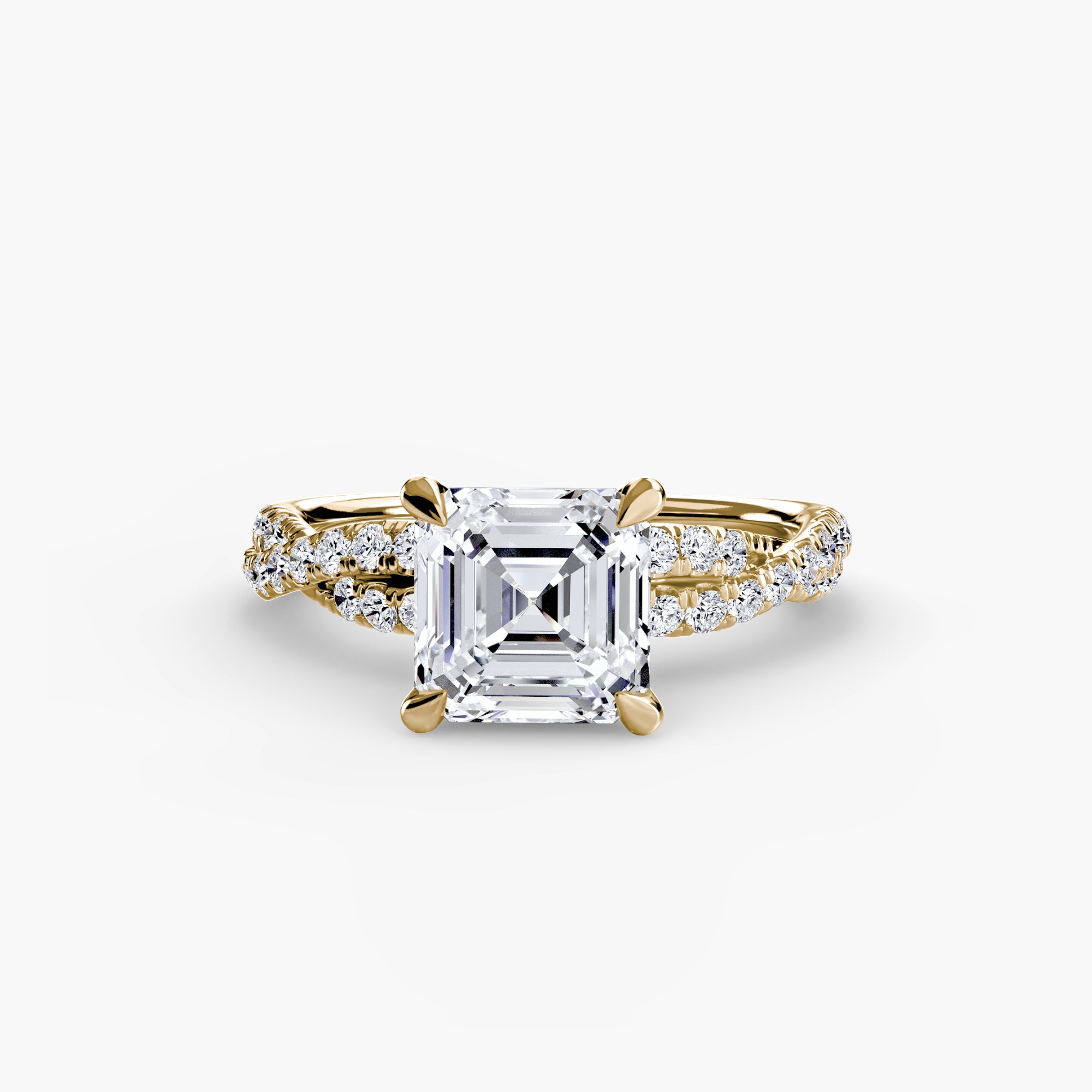 The Twisted Pavé Solitaire - Lanore Fine Jewelry