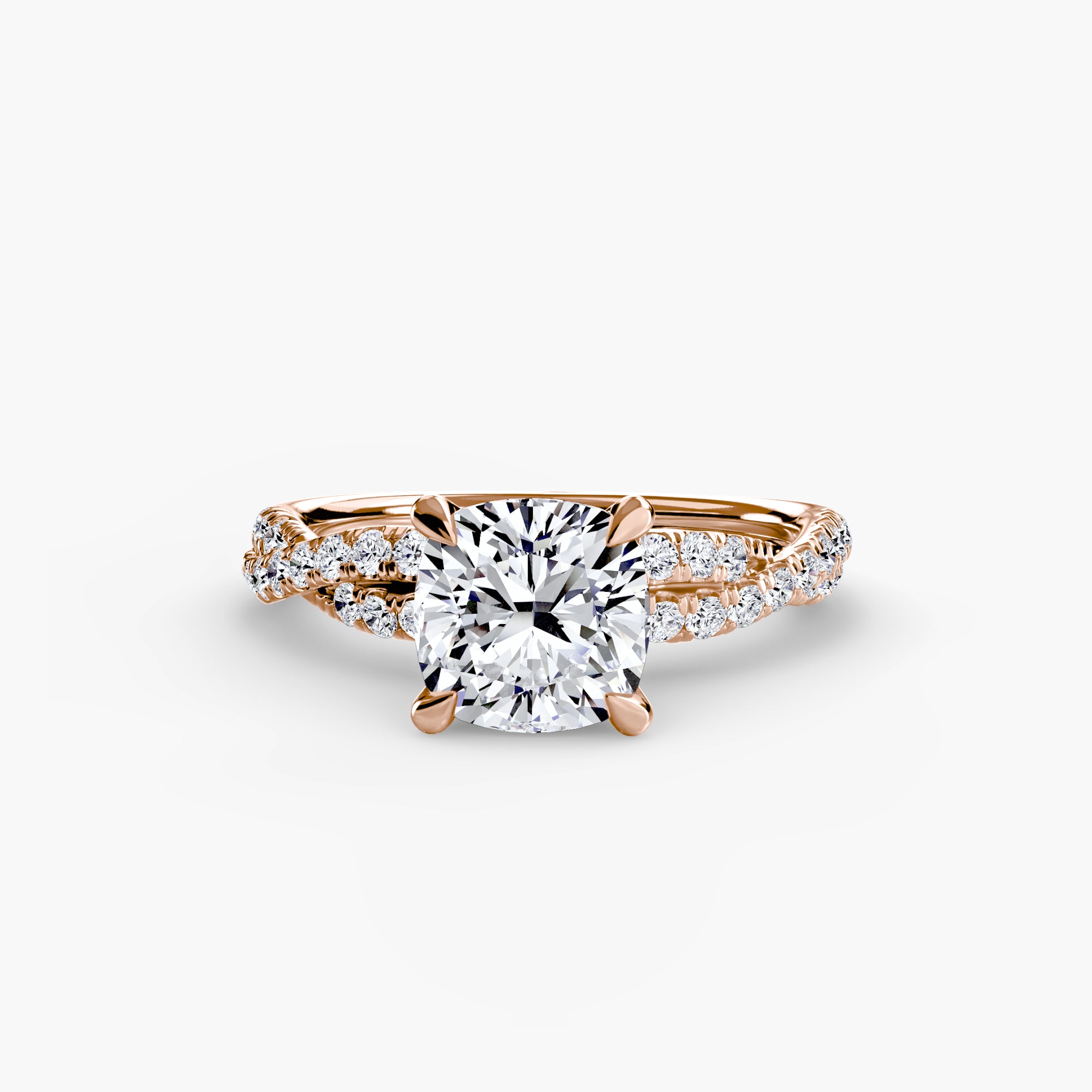 The Twisted Pavé Solitaire - Lanore Fine Jewelry