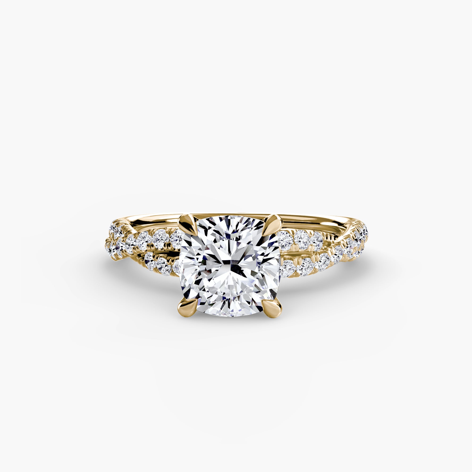 The Twisted Pavé Solitaire - Lanore Fine Jewelry