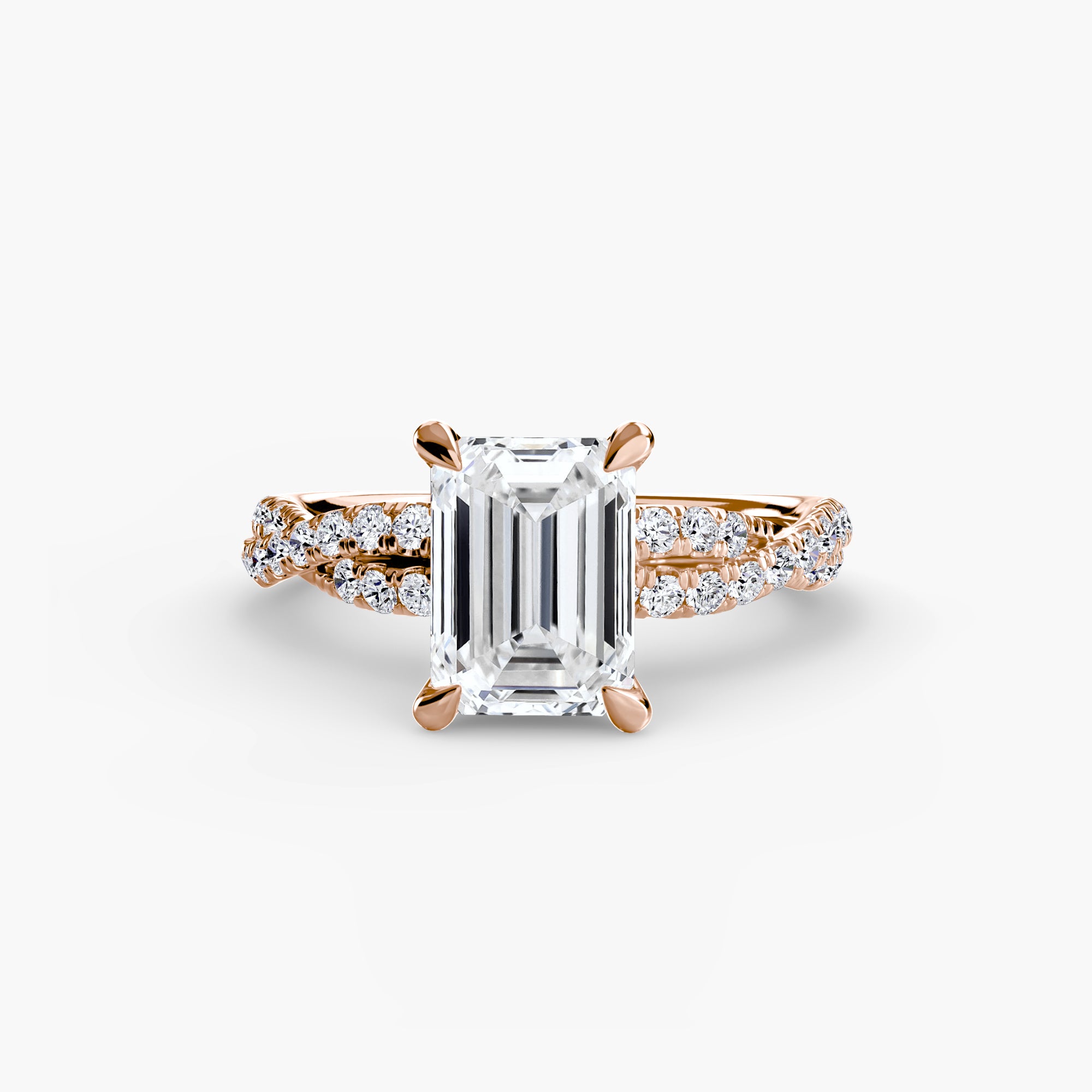 The Twisted Pavé Solitaire - Lanore Fine Jewelry
