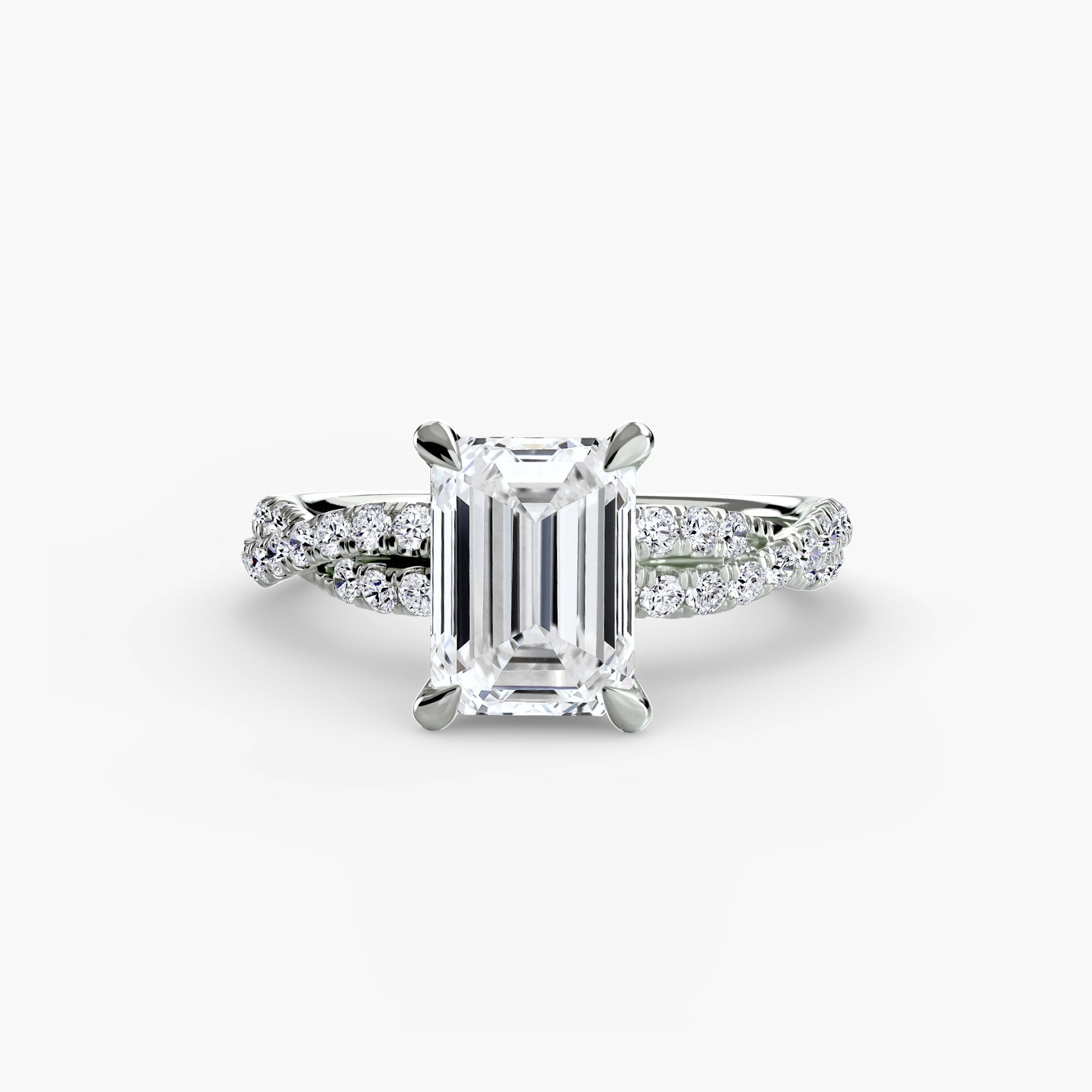 The Twisted Pavé Solitaire - Lanore Fine Jewelry