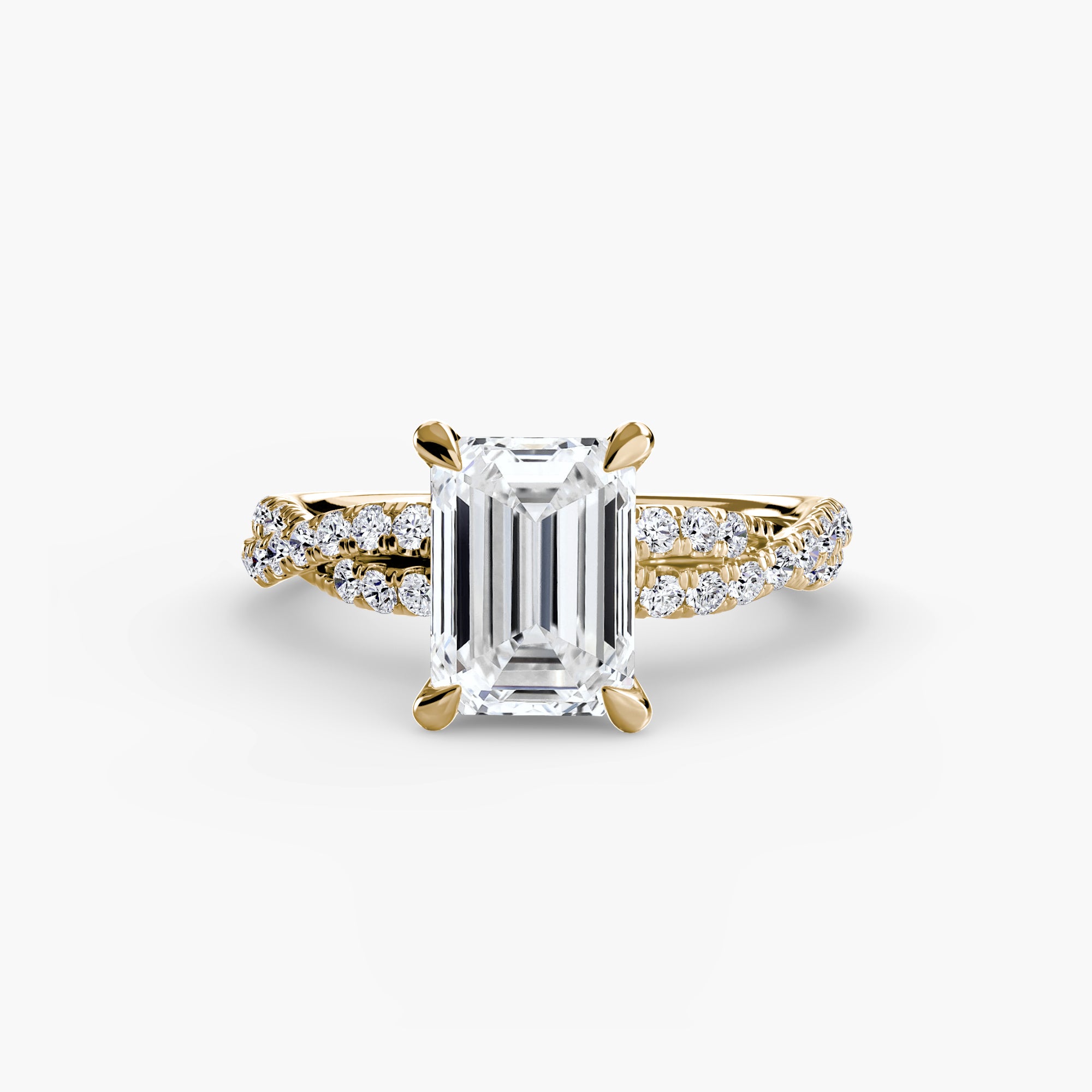 The Twisted Pavé Solitaire - Lanore Fine Jewelry