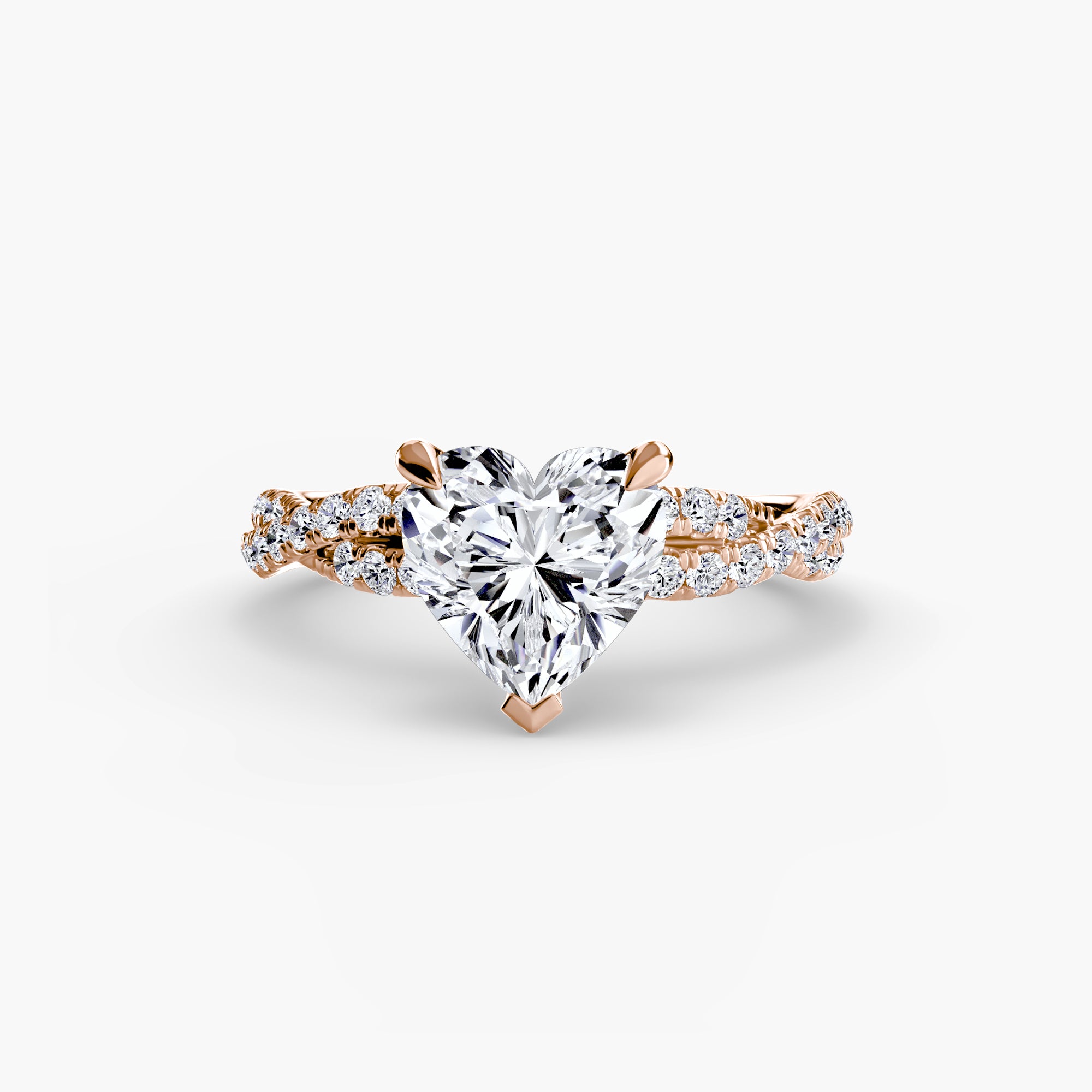 The Twisted Pavé Solitaire - Lanore Fine Jewelry