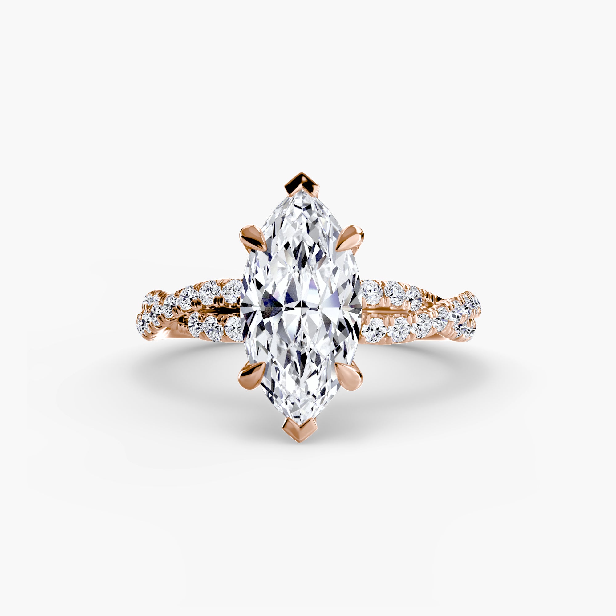 The Twisted Pavé Solitaire - Lanore Fine Jewelry