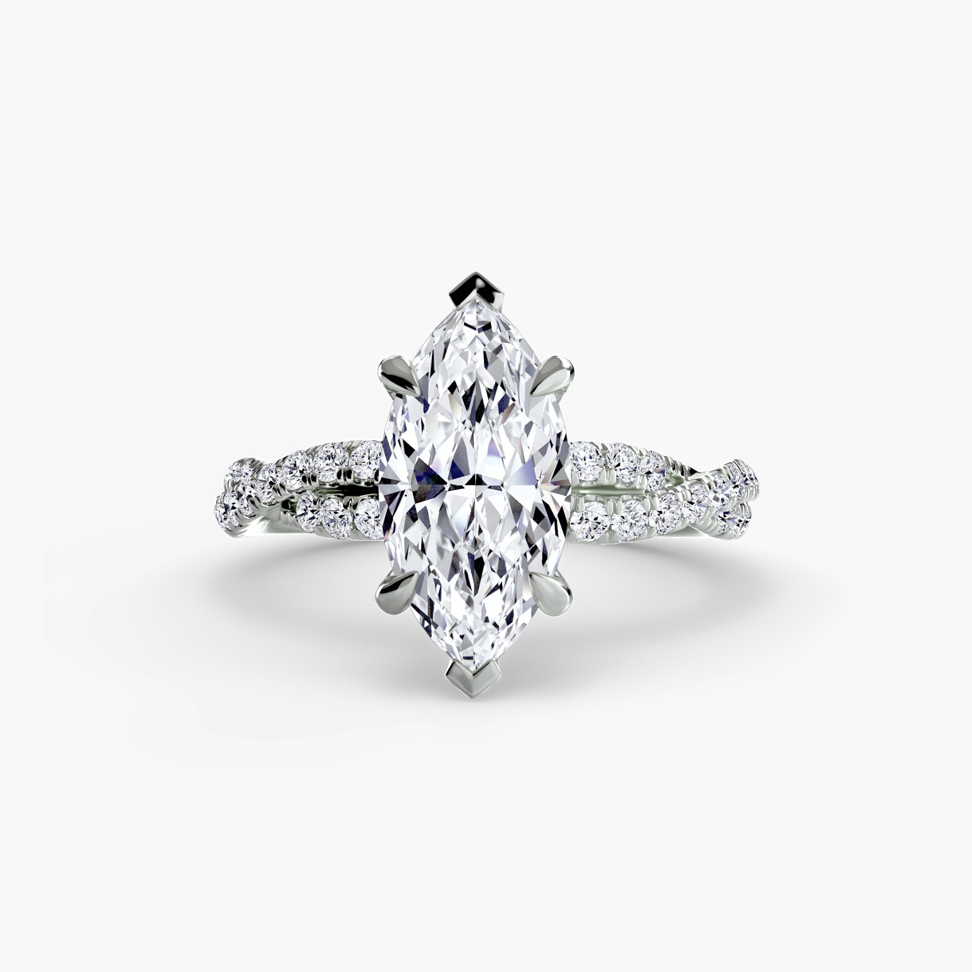 The Twisted Pavé Solitaire - Lanore Fine Jewelry