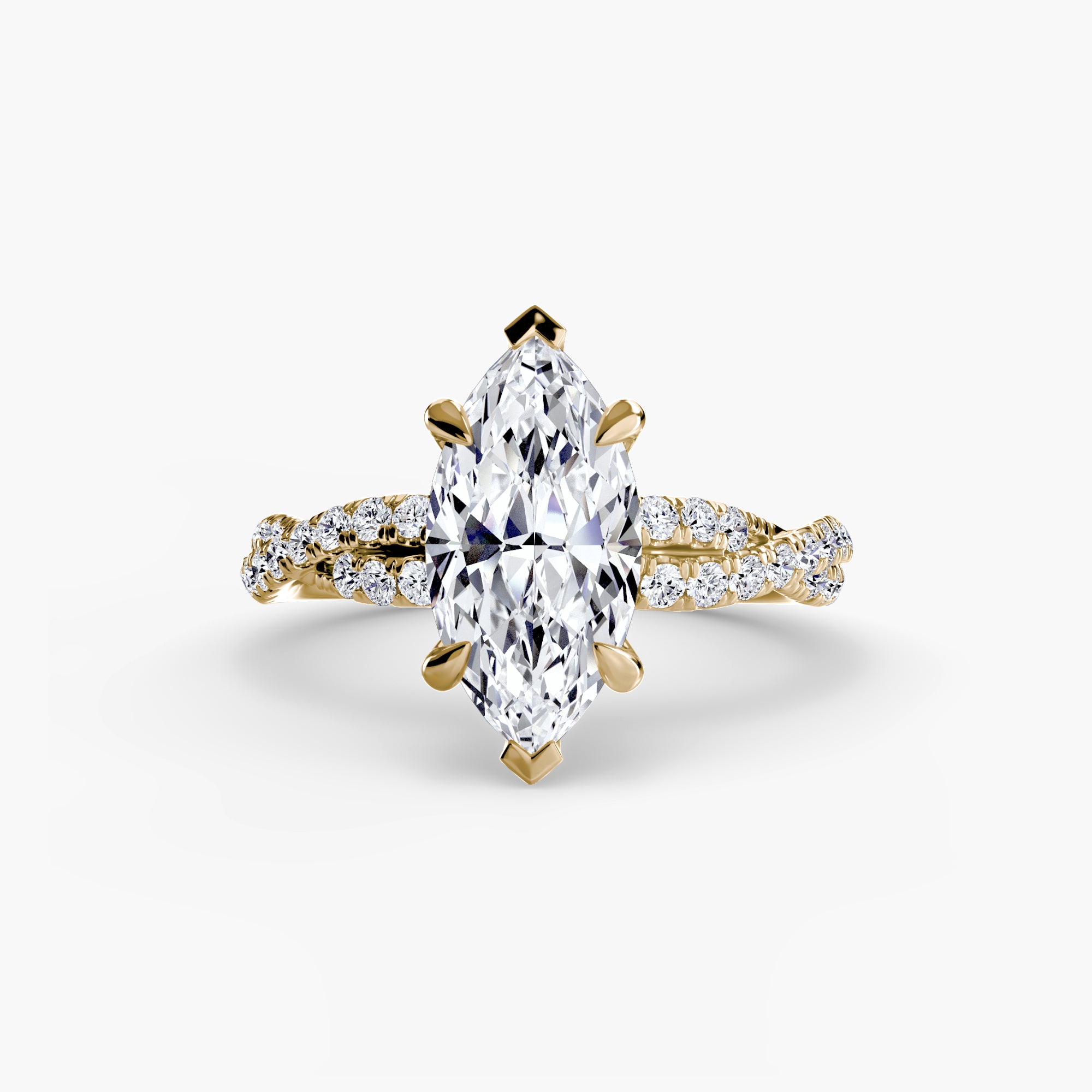 The Twisted Pavé Solitaire - Lanore Fine Jewelry