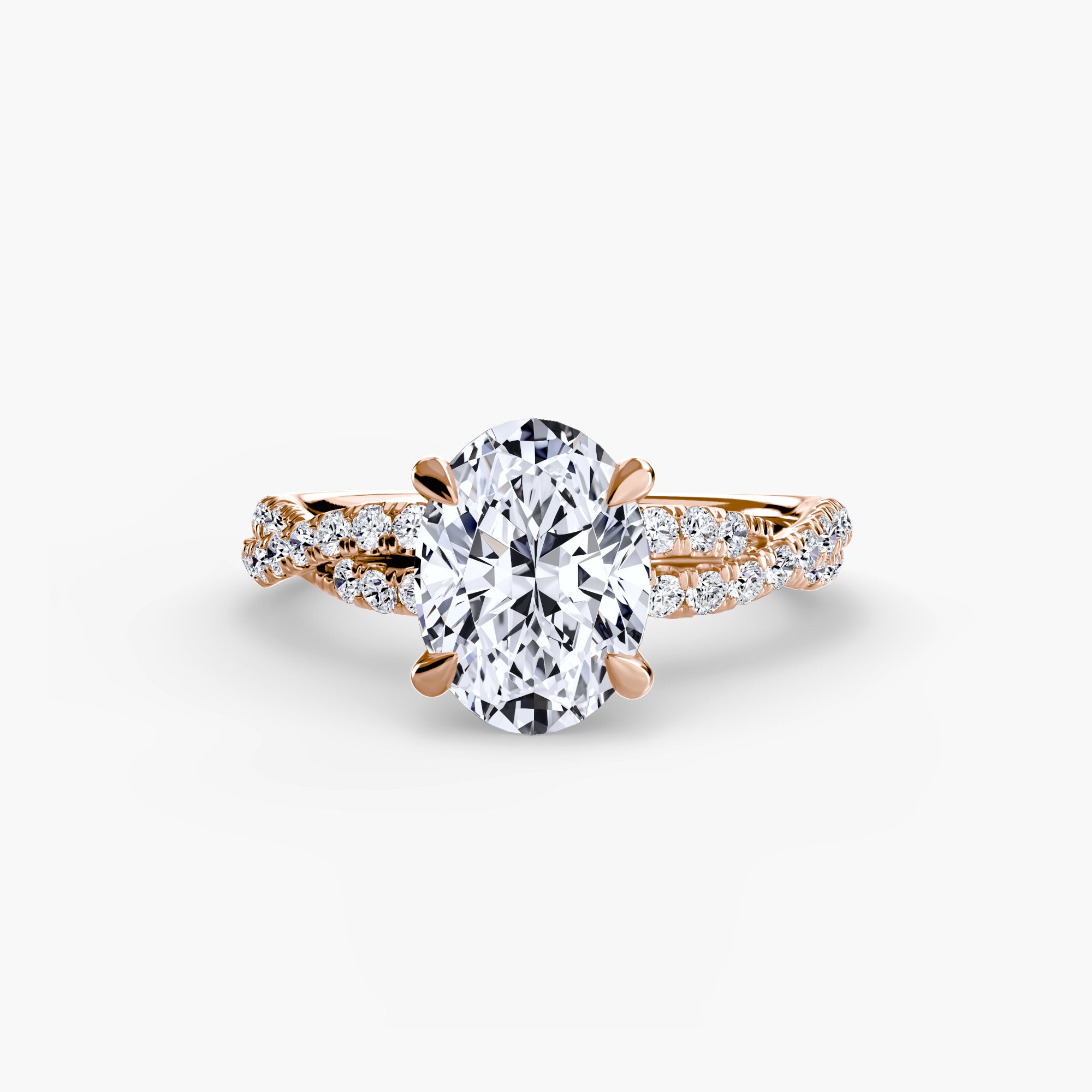 The Twisted Pavé Solitaire - Lanore Fine Jewelry