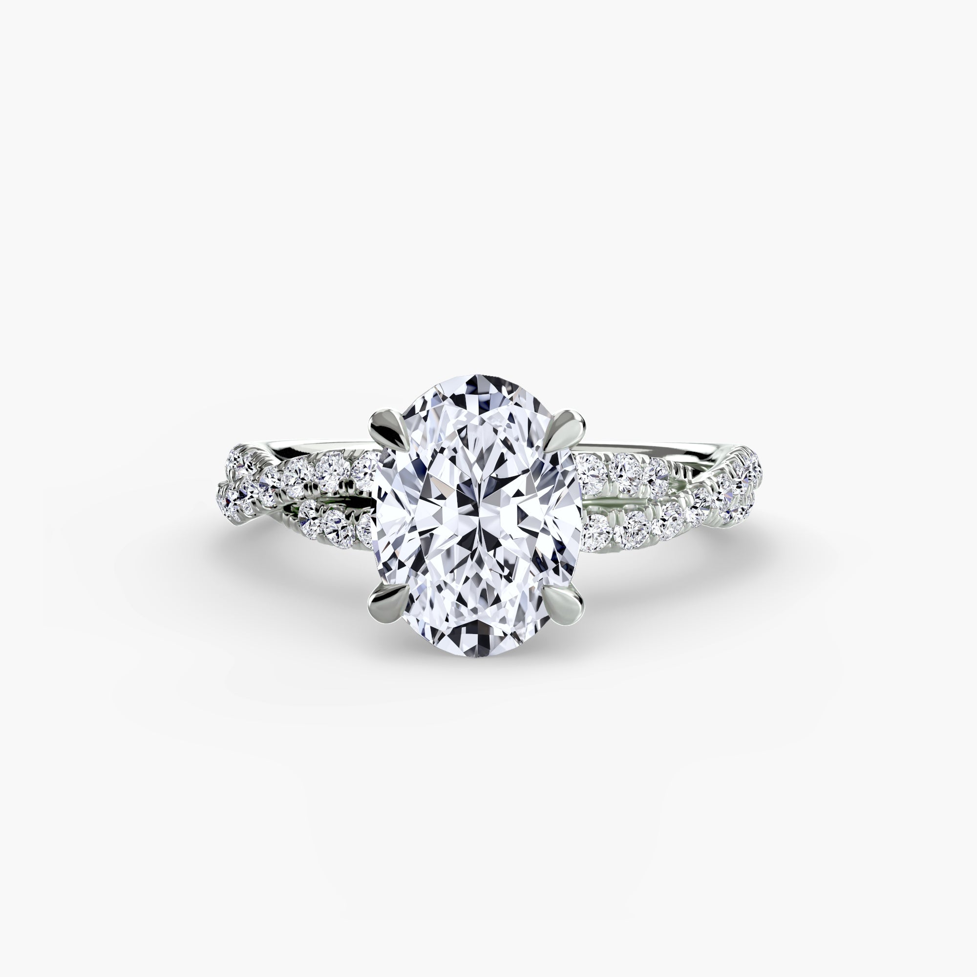 The Twisted Pavé Solitaire - Lanore Fine Jewelry