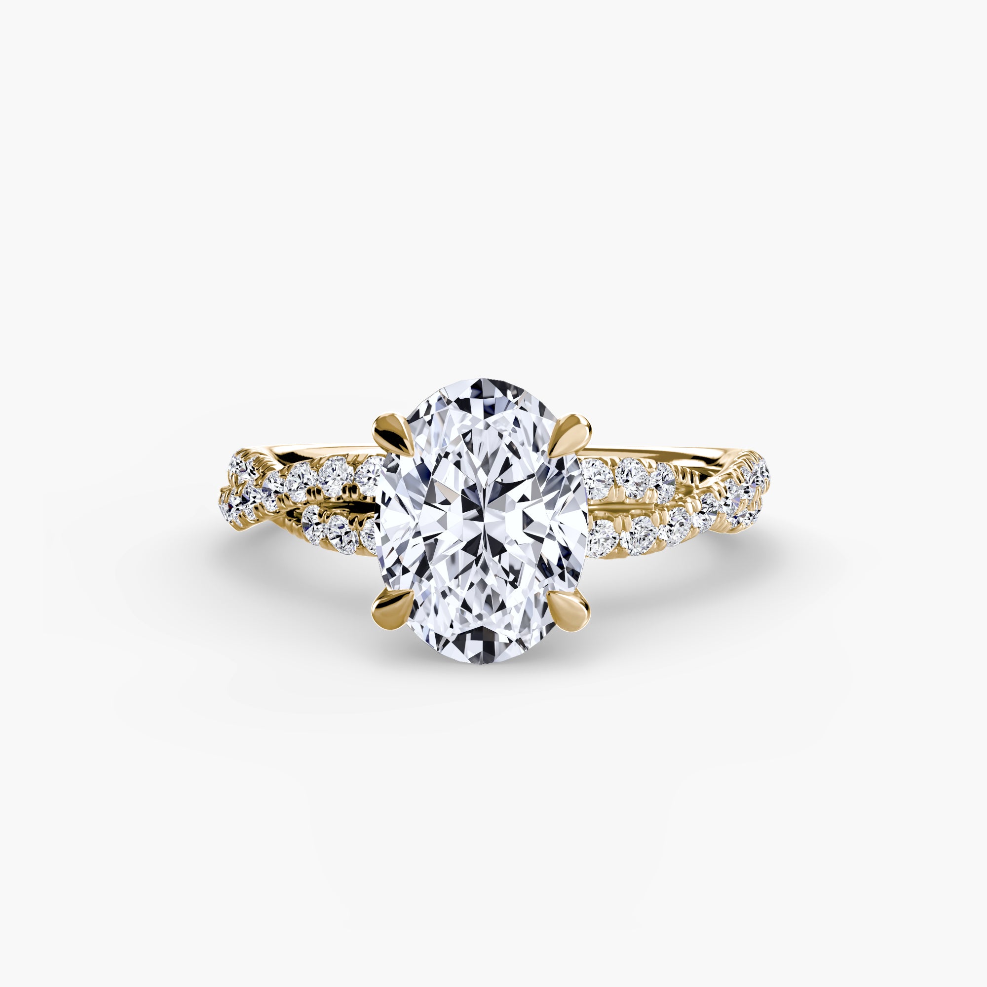 The Twisted Pavé Solitaire - Lanore Fine Jewelry