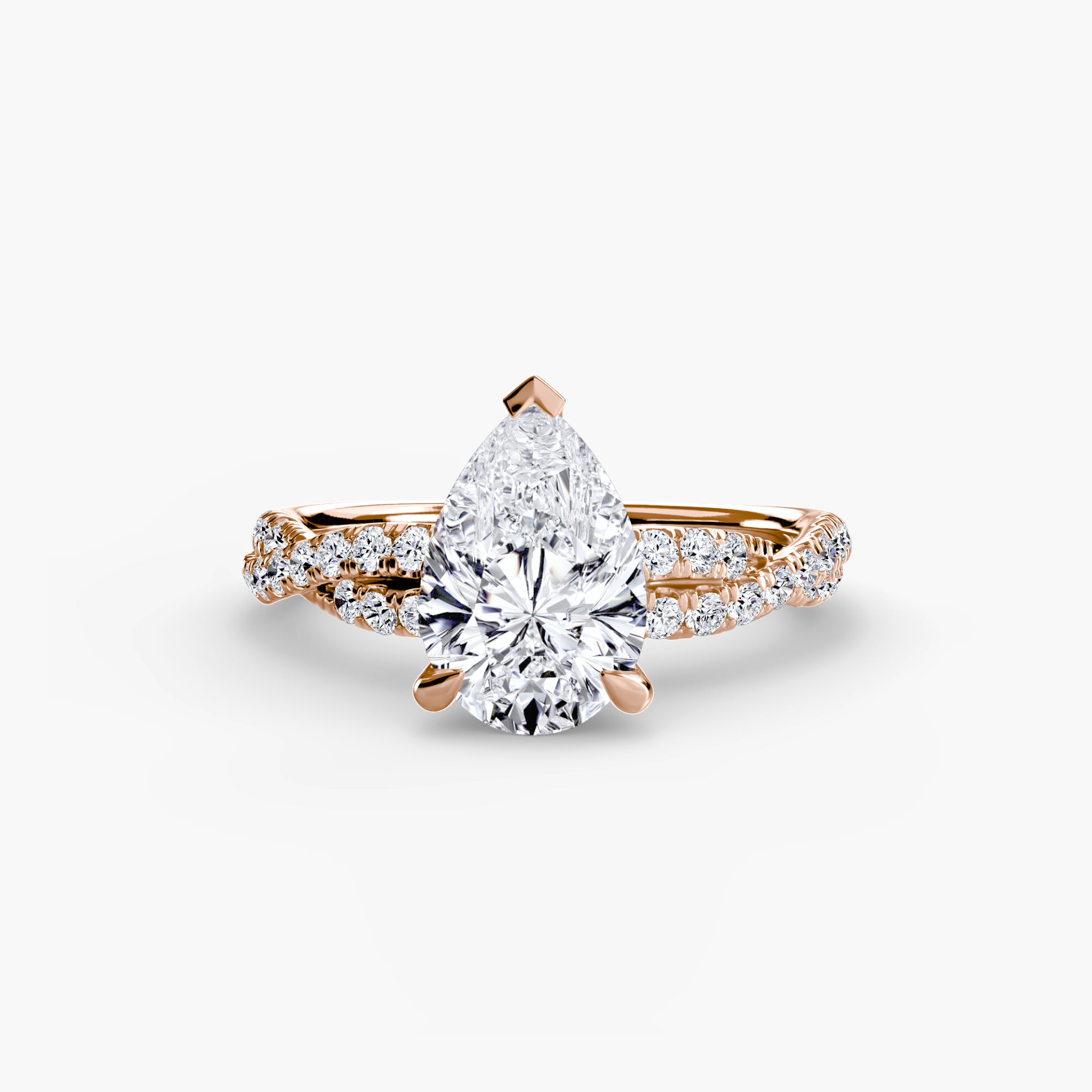 The Twisted Pavé Solitaire - Lanore Fine Jewelry