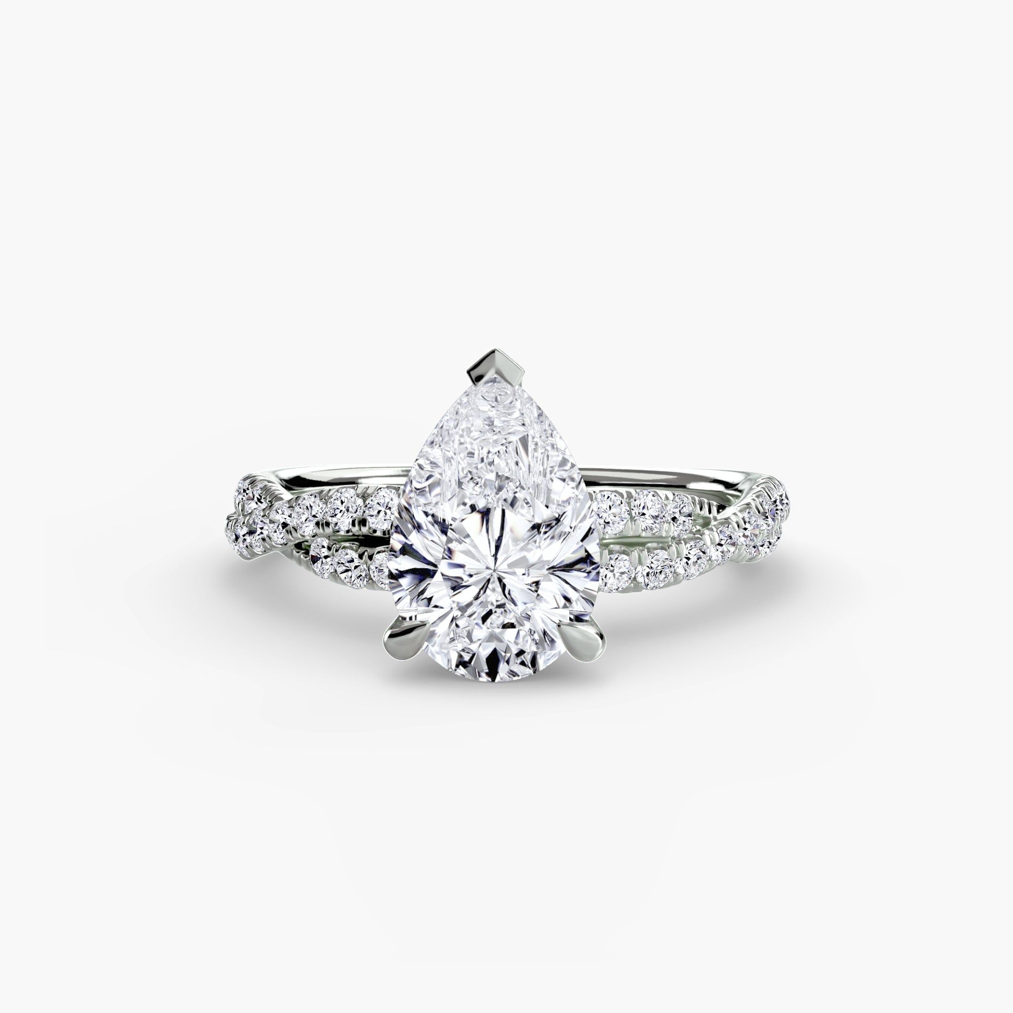 The Twisted Pavé Solitaire - Lanore Fine Jewelry