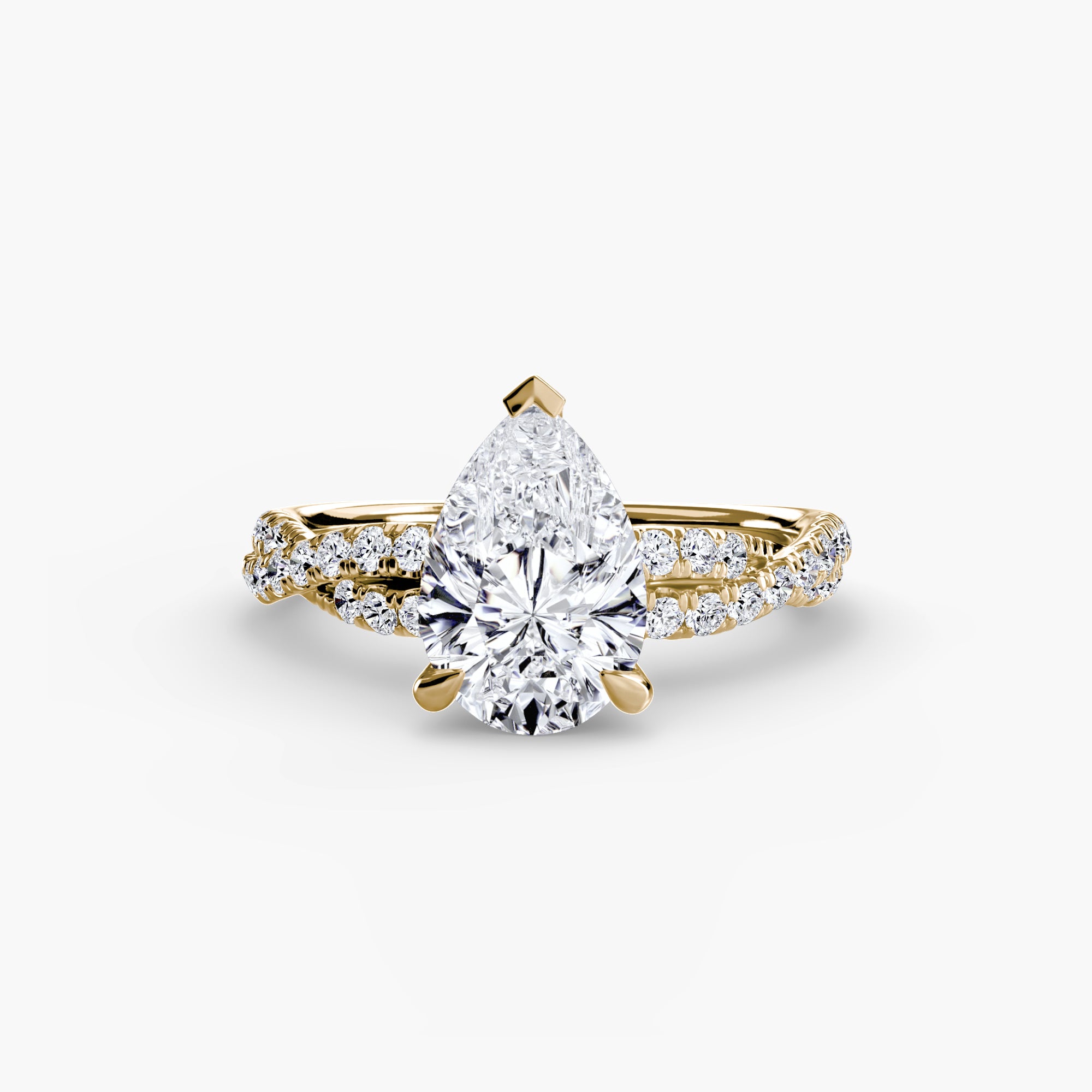 The Twisted Pavé Solitaire - Lanore Fine Jewelry