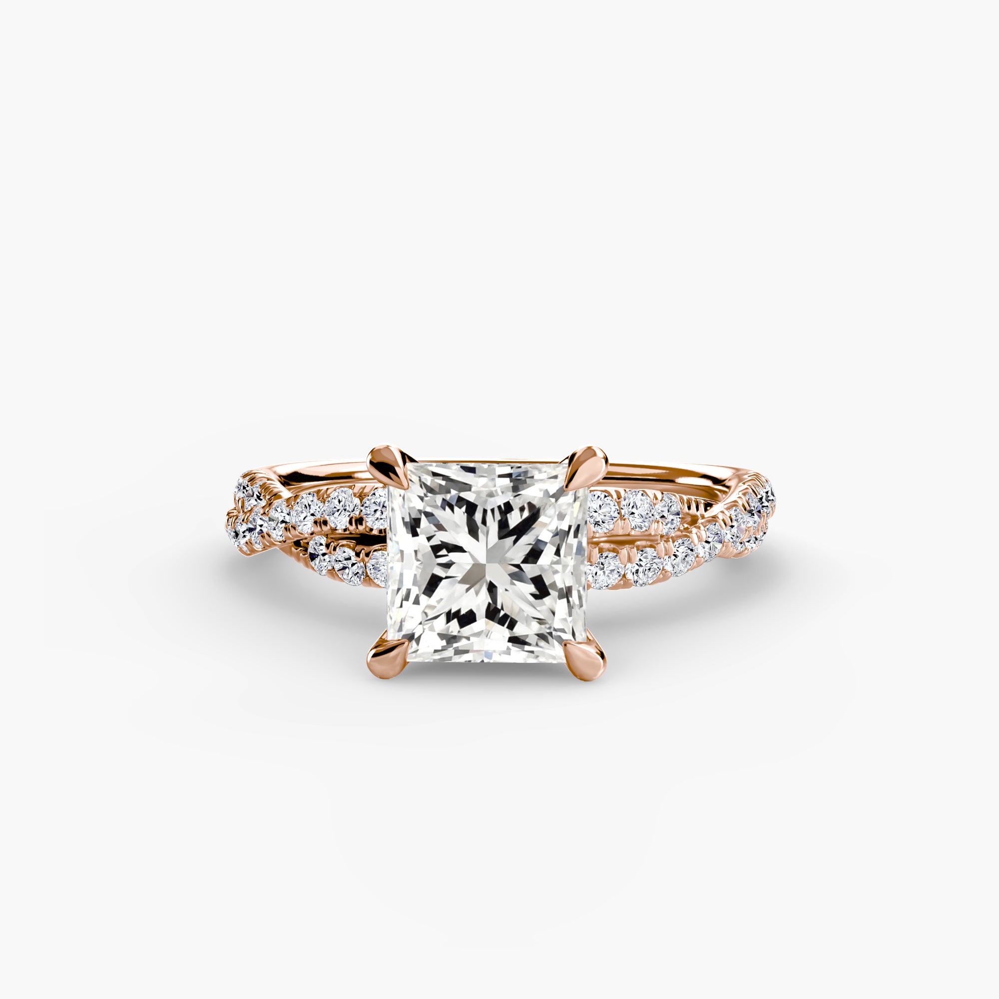 The Twisted Pavé Solitaire - Lanore Fine Jewelry