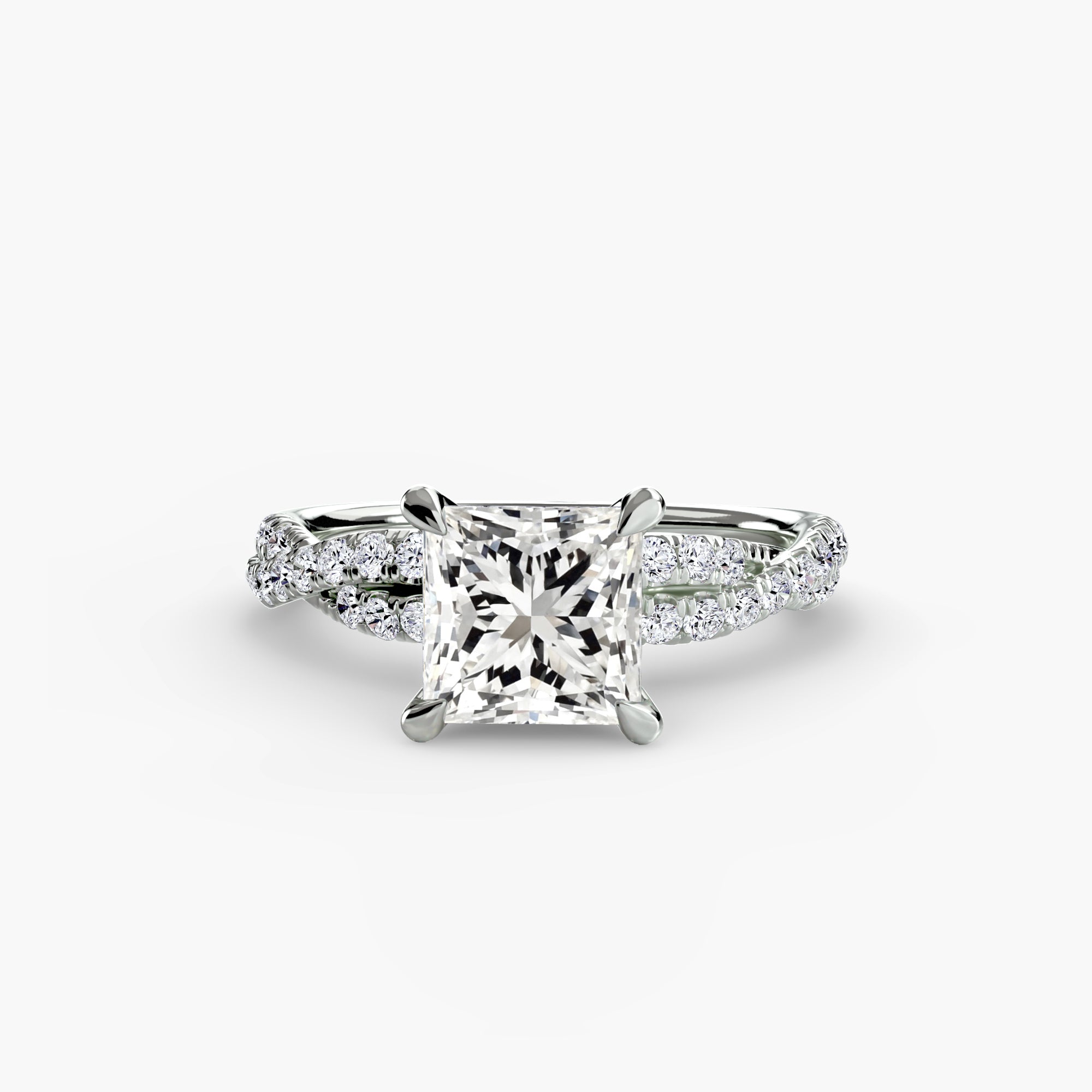 The Twisted Pavé Solitaire - Lanore Fine Jewelry
