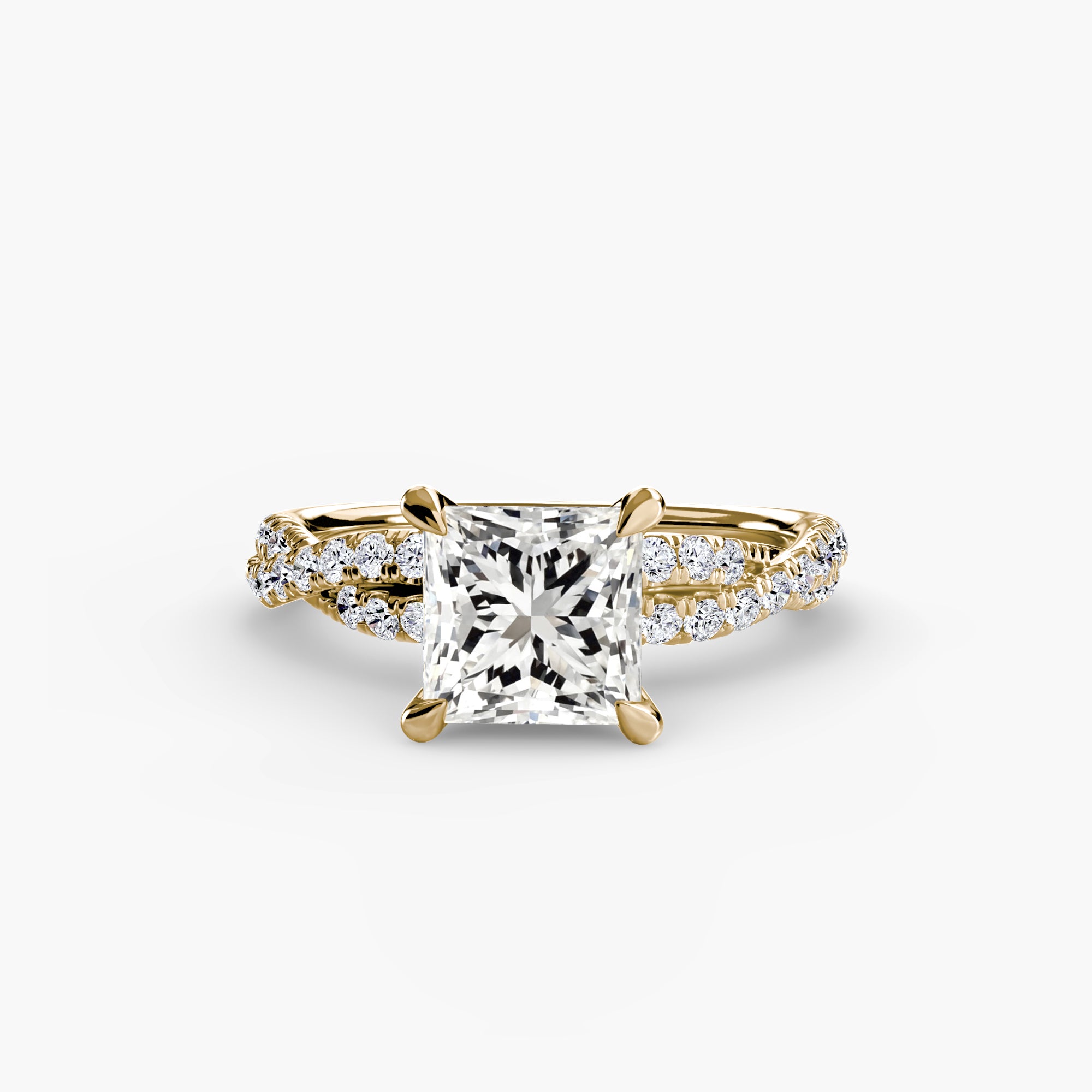 The Twisted Pavé Solitaire - Lanore Fine Jewelry