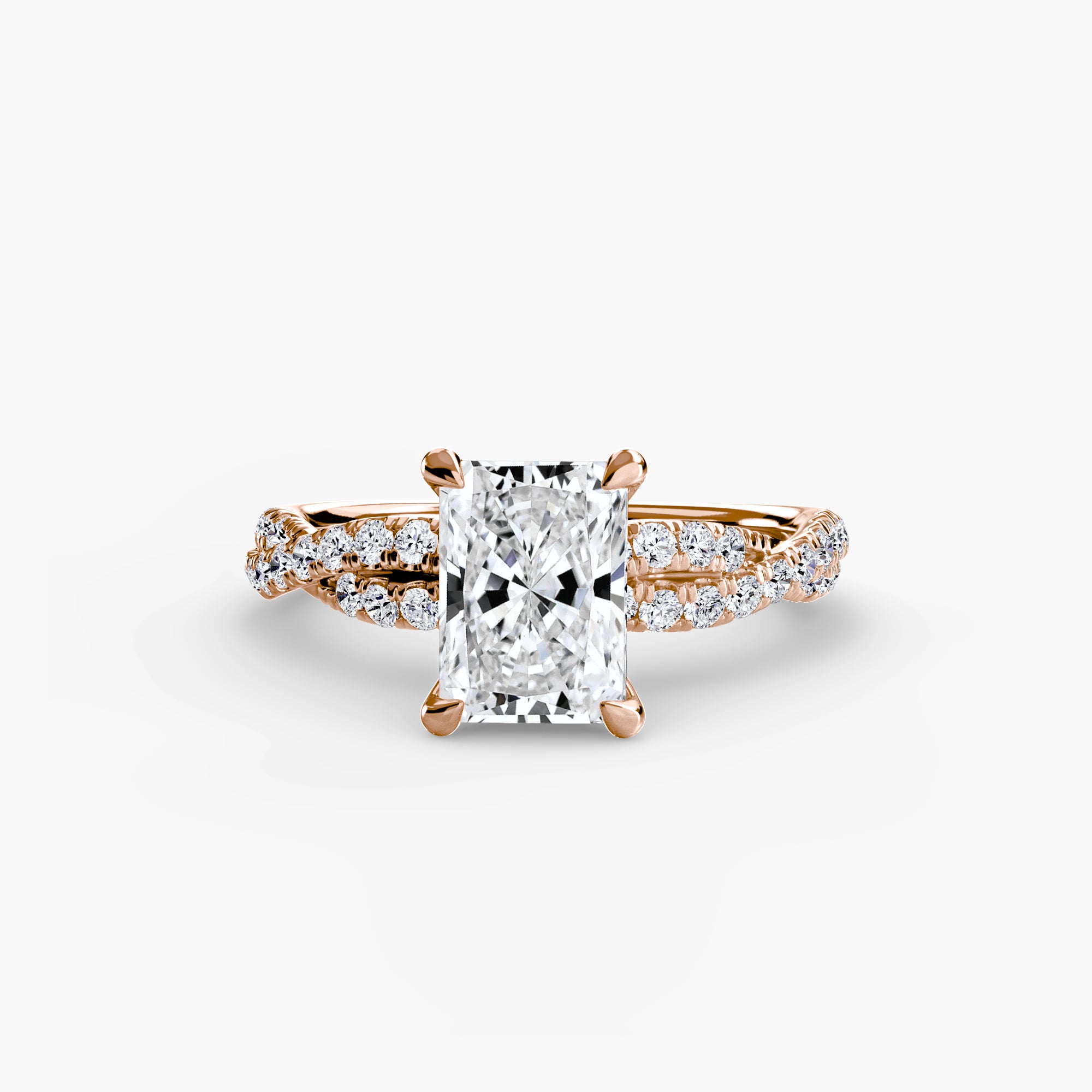 The Twisted Pavé Solitaire - Lanore Fine Jewelry