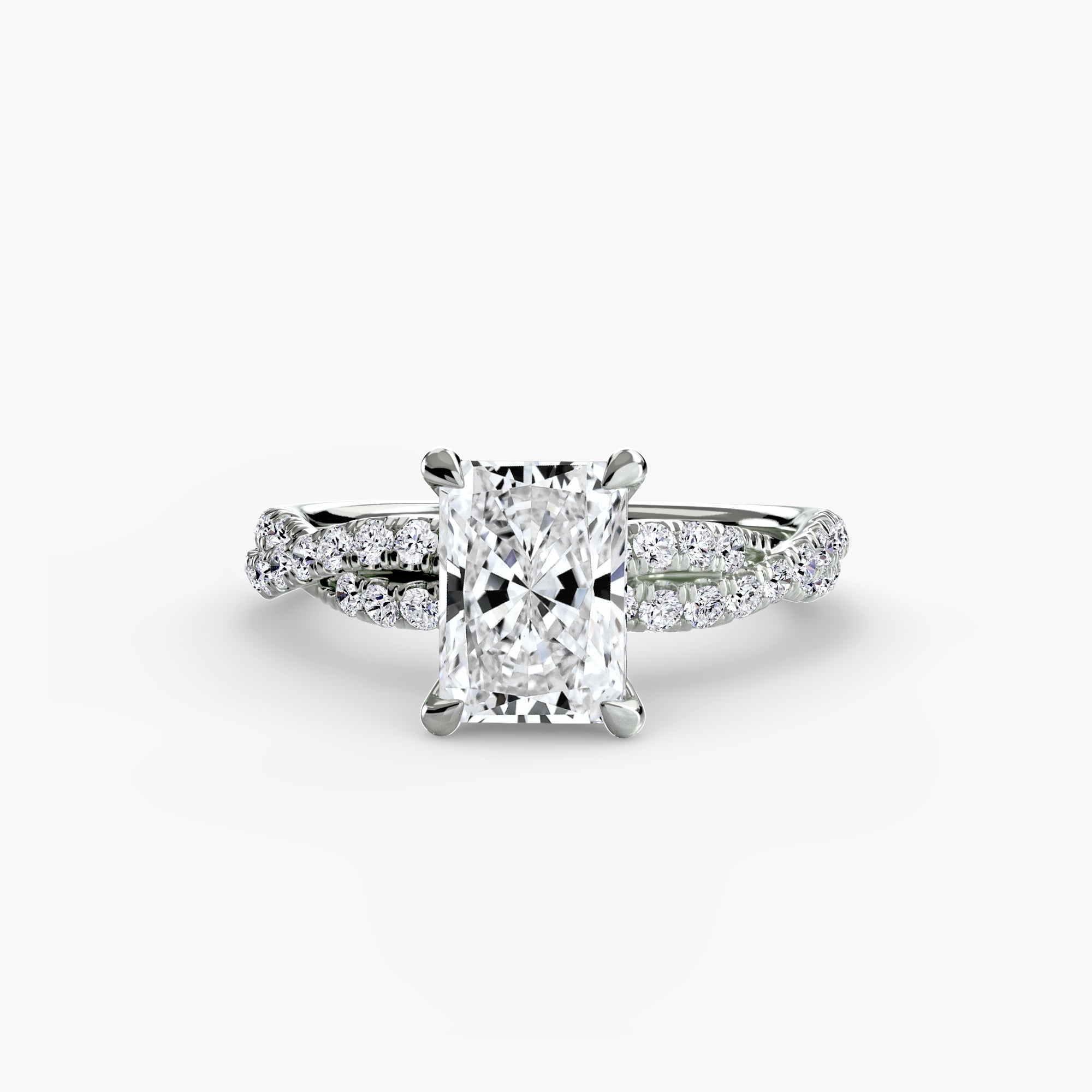 The Twisted Pavé Solitaire - Lanore Fine Jewelry