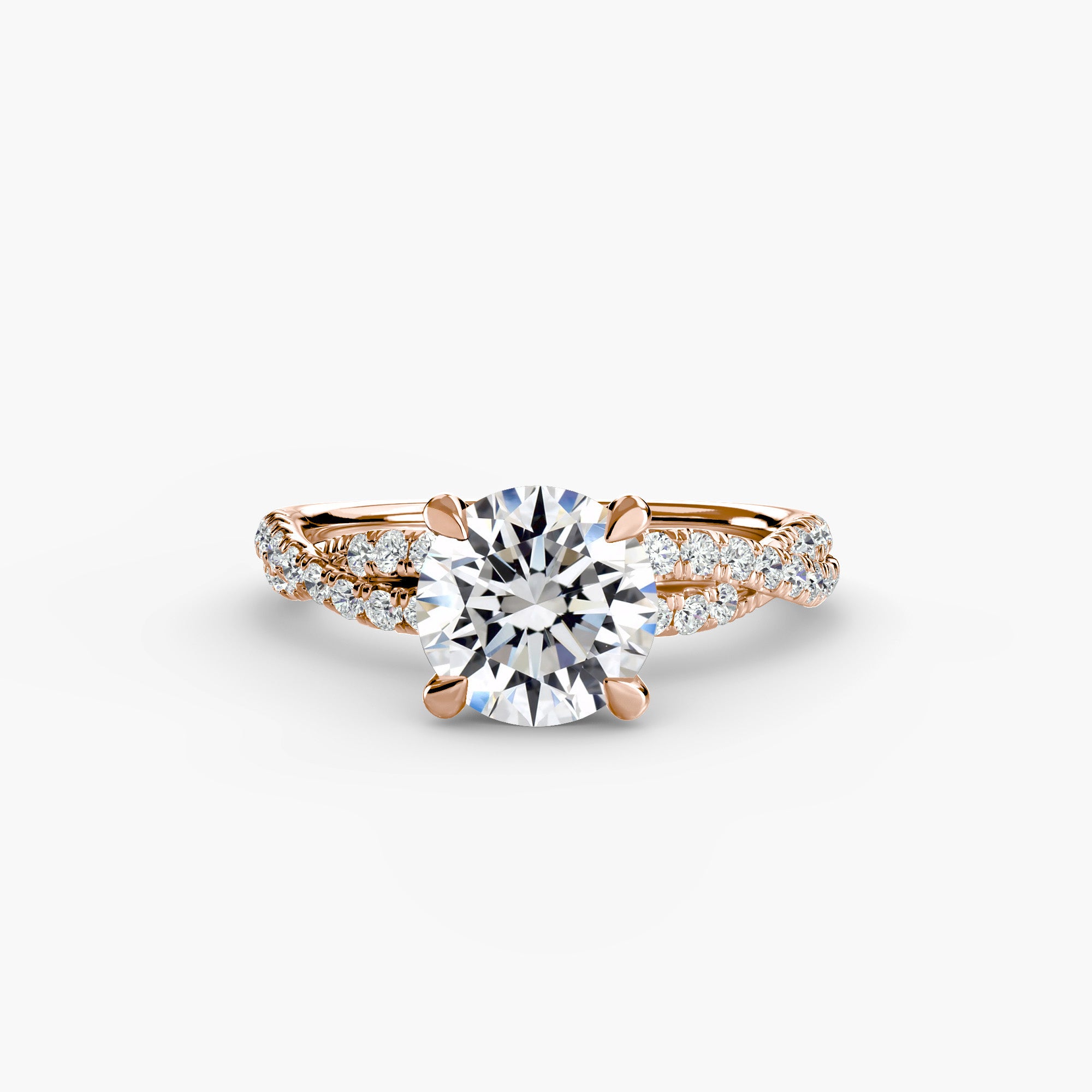 The Twisted Pavé Solitaire - Lanore Fine Jewelry