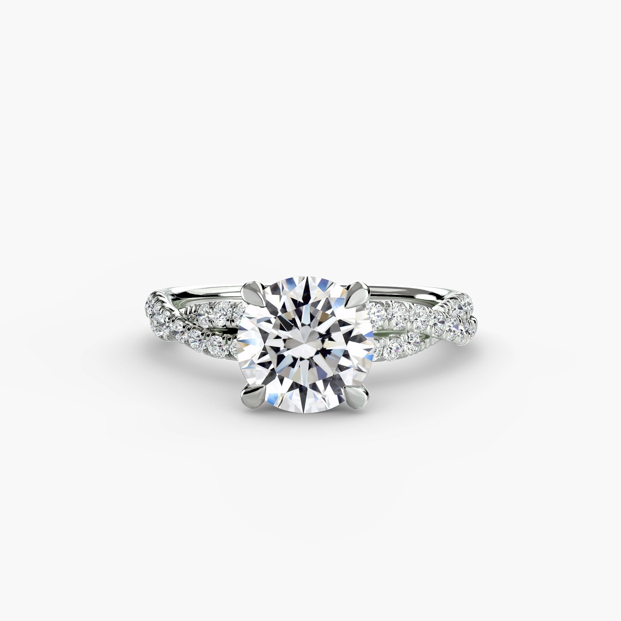 The Twisted Pavé Solitaire - Lanore Fine Jewelry