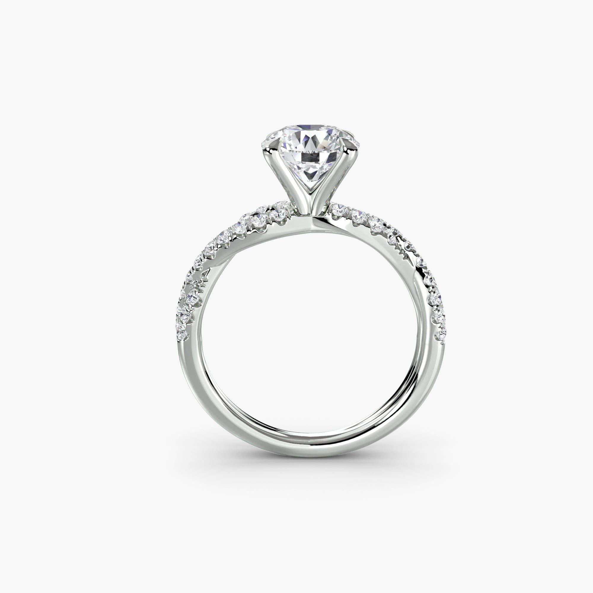 The Twisted Pavé Solitaire - Lanore Fine Jewelry