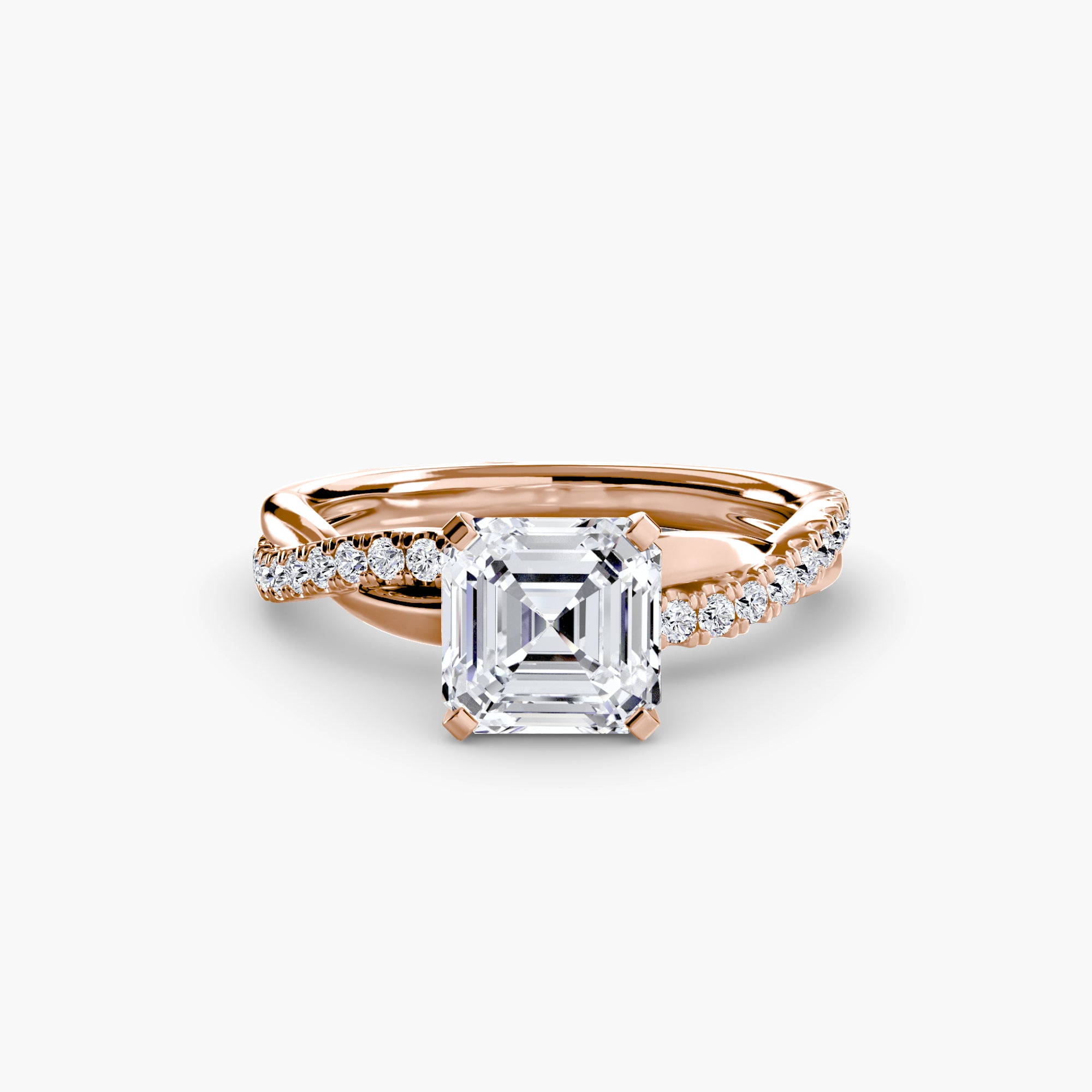 The Emerald Twist Pavé Ring - Lanore Fine Jewelry