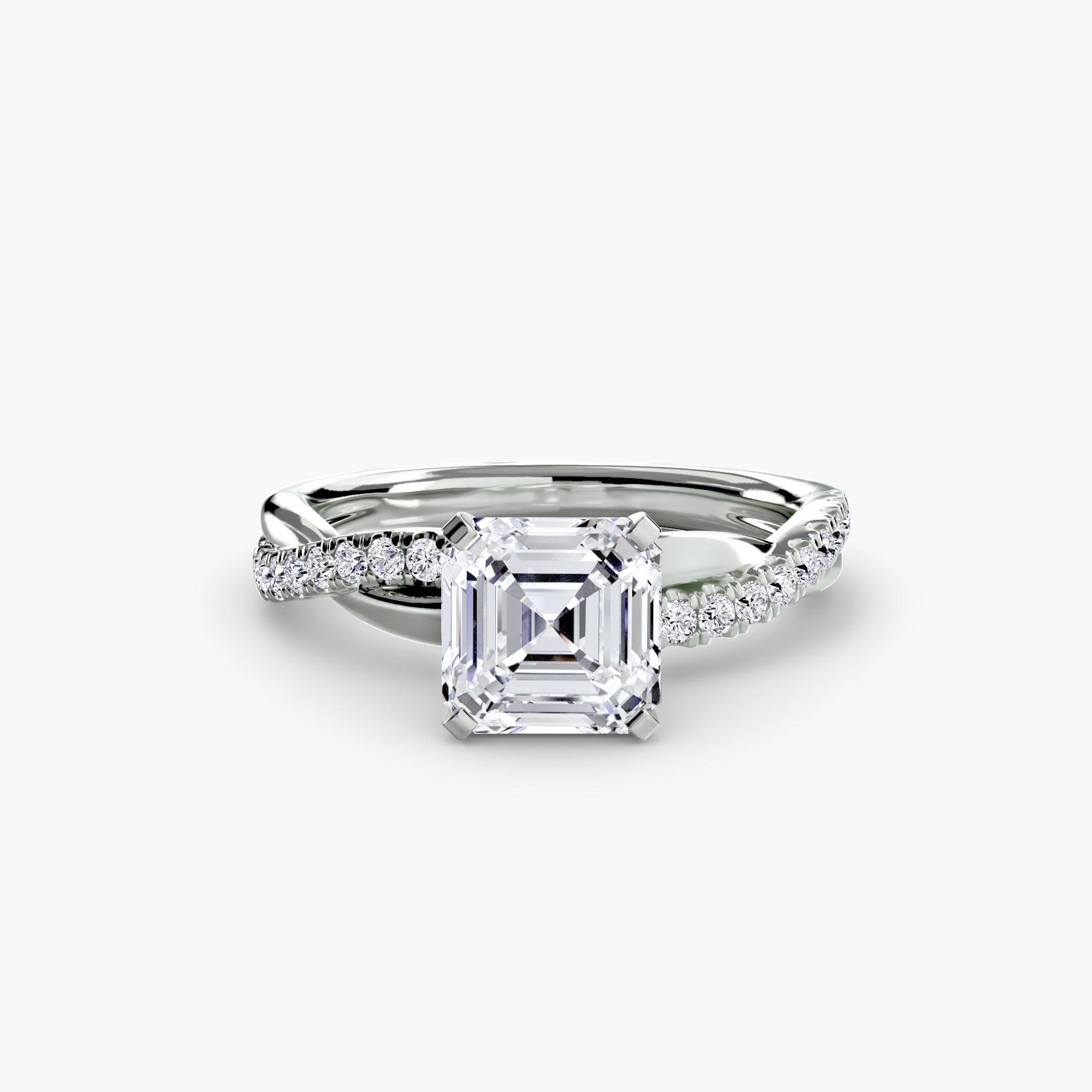 The Emerald Twist Pavé Ring - Lanore Fine Jewelry