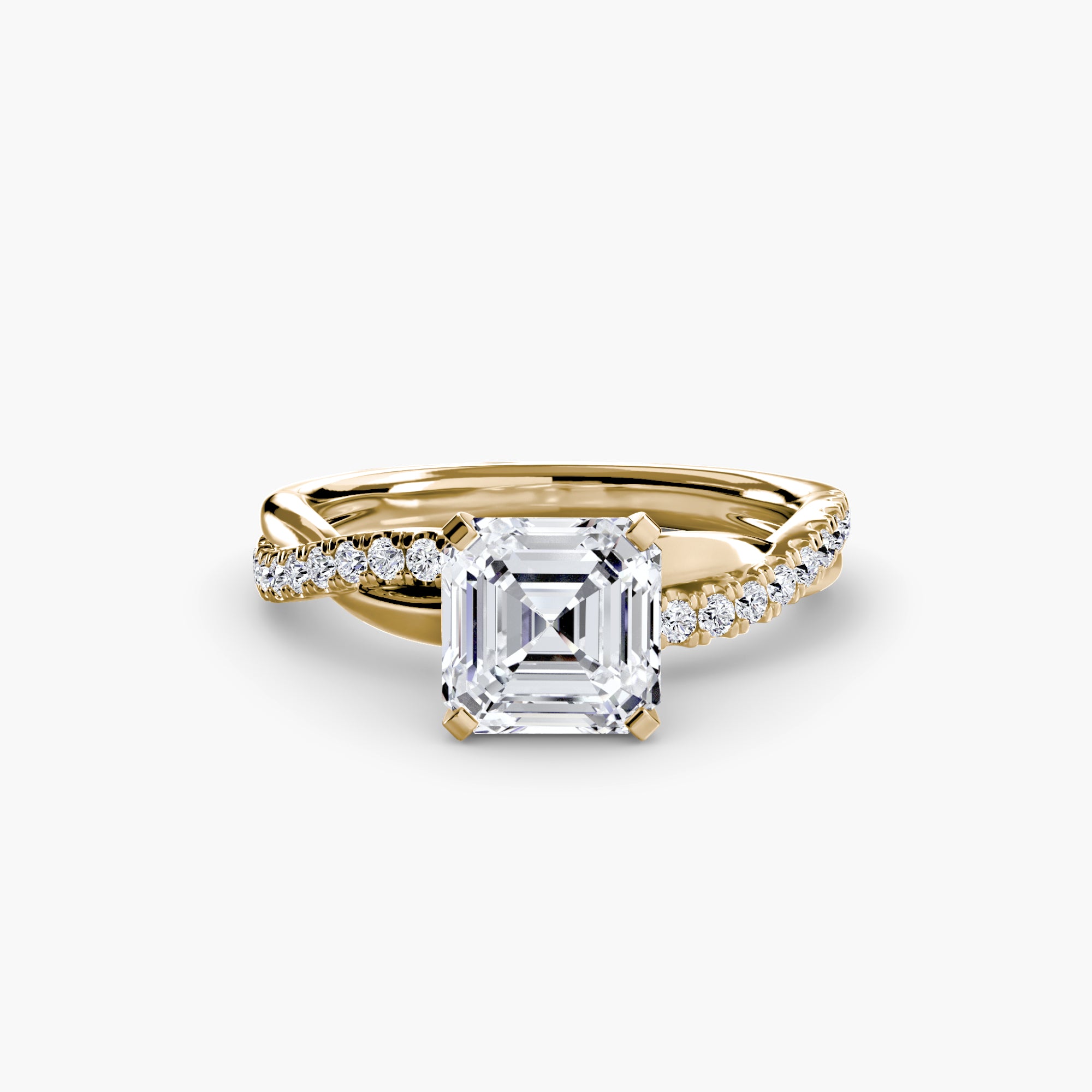 The Emerald Twist Pavé Ring - Lanore Fine Jewelry
