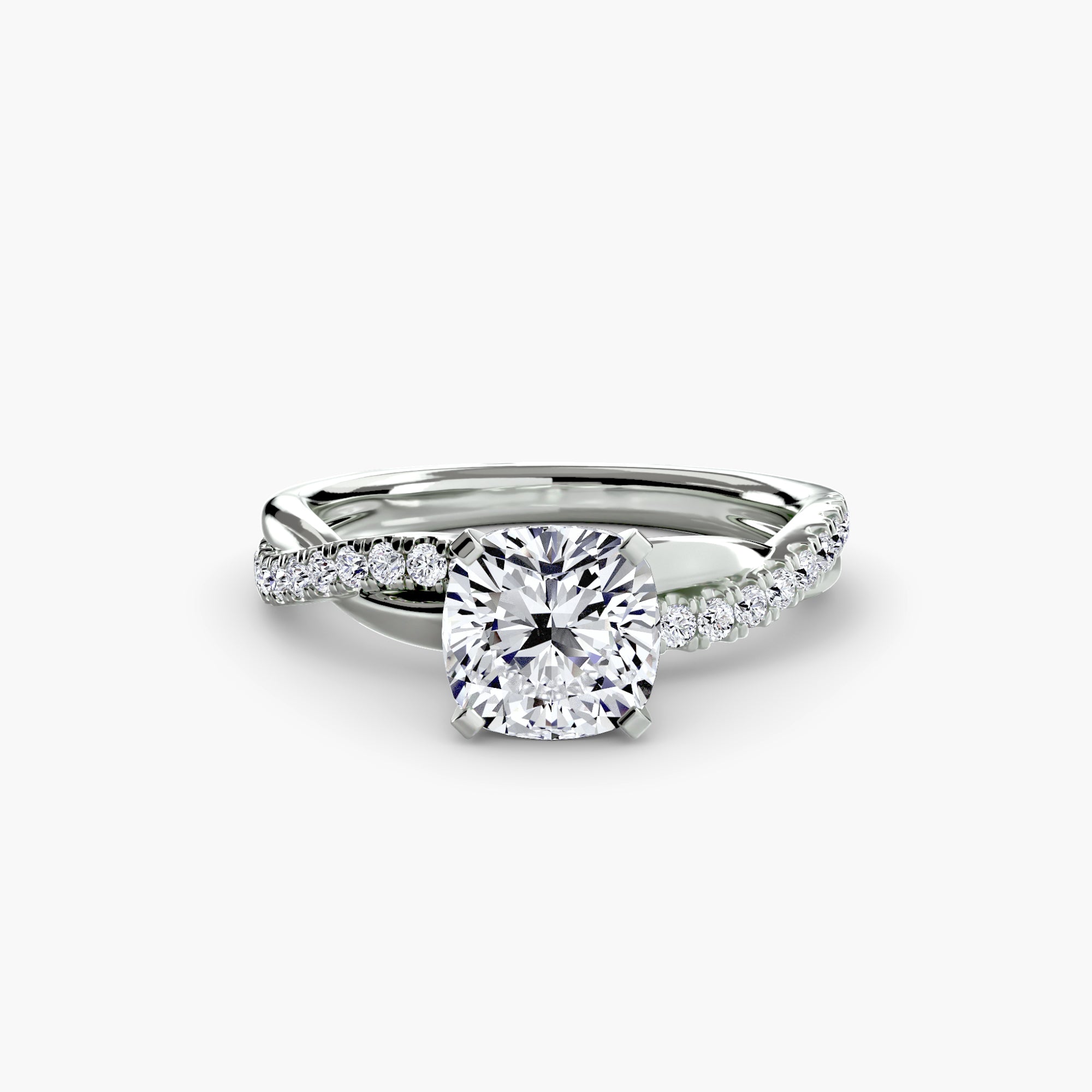 The Emerald Twist Pavé Ring - Lanore Fine Jewelry