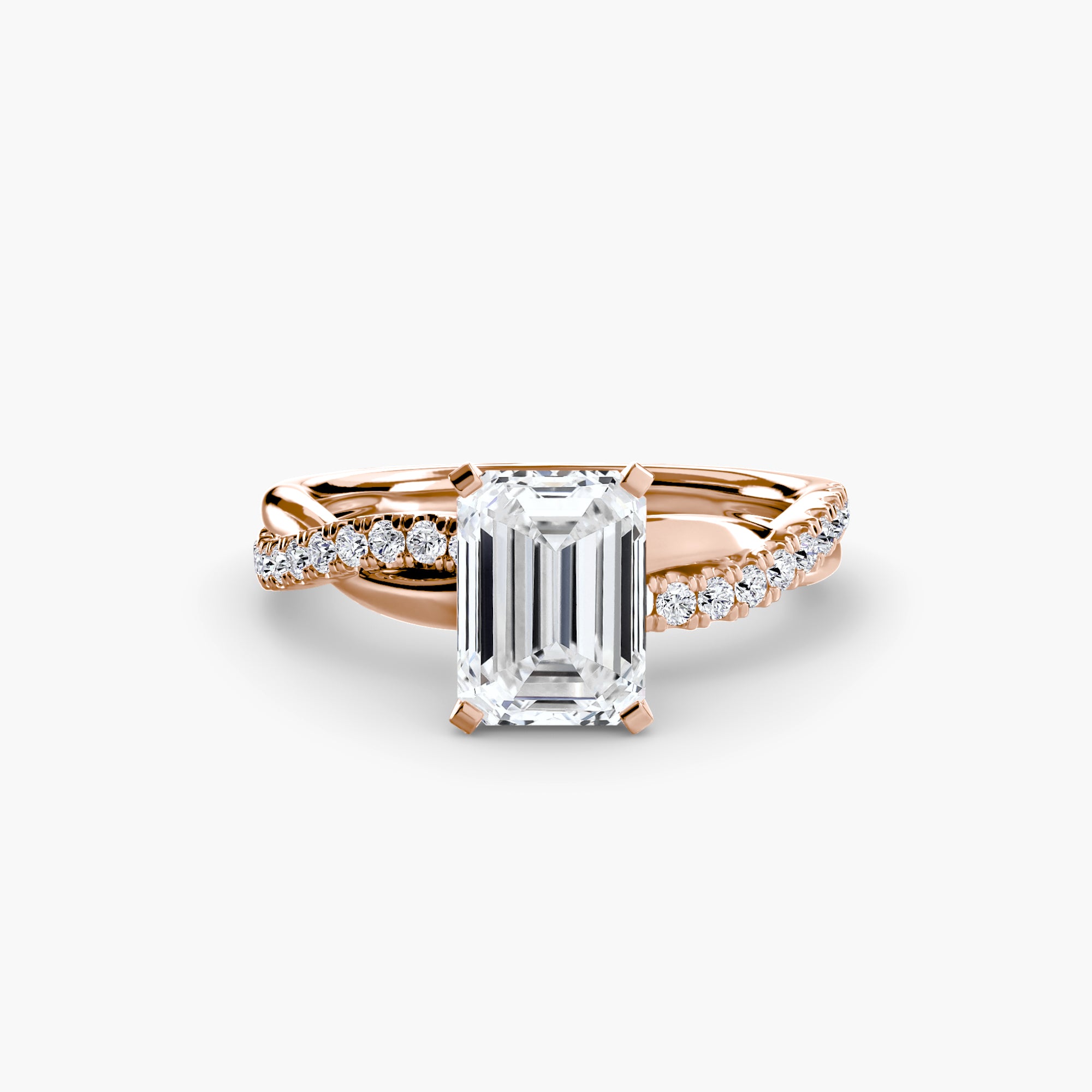 The Emerald Twist Pavé Ring - Lanore Fine Jewelry