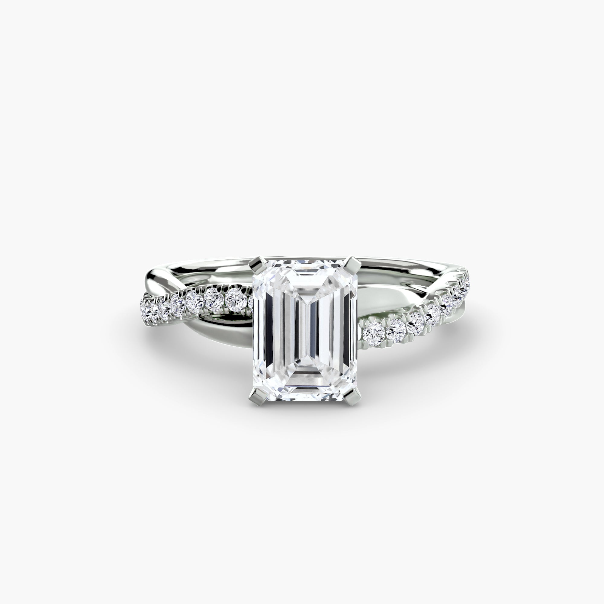 The Emerald Twist Pavé Ring - Lanore Fine Jewelry