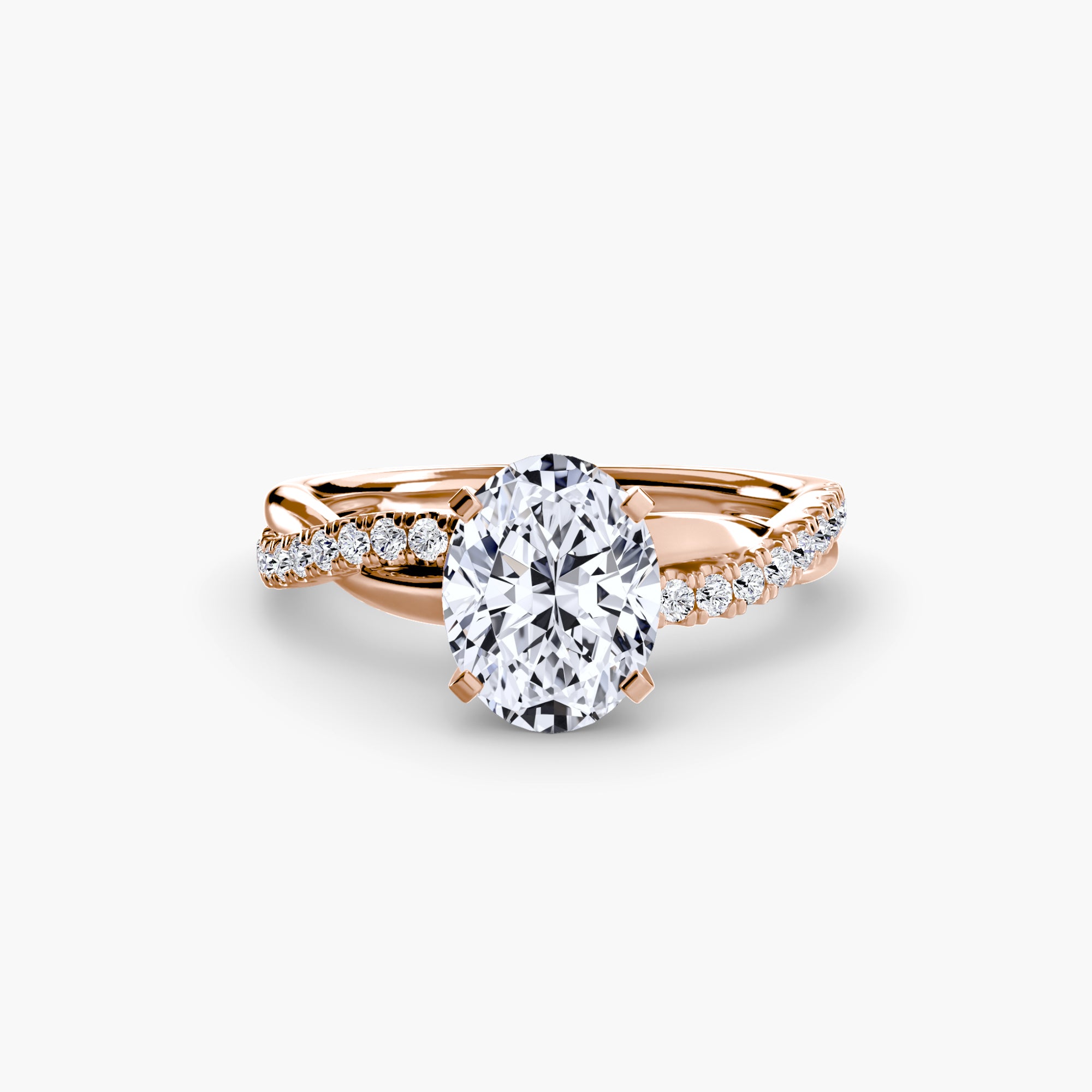 The Emerald Twist Pavé Ring - Lanore Fine Jewelry