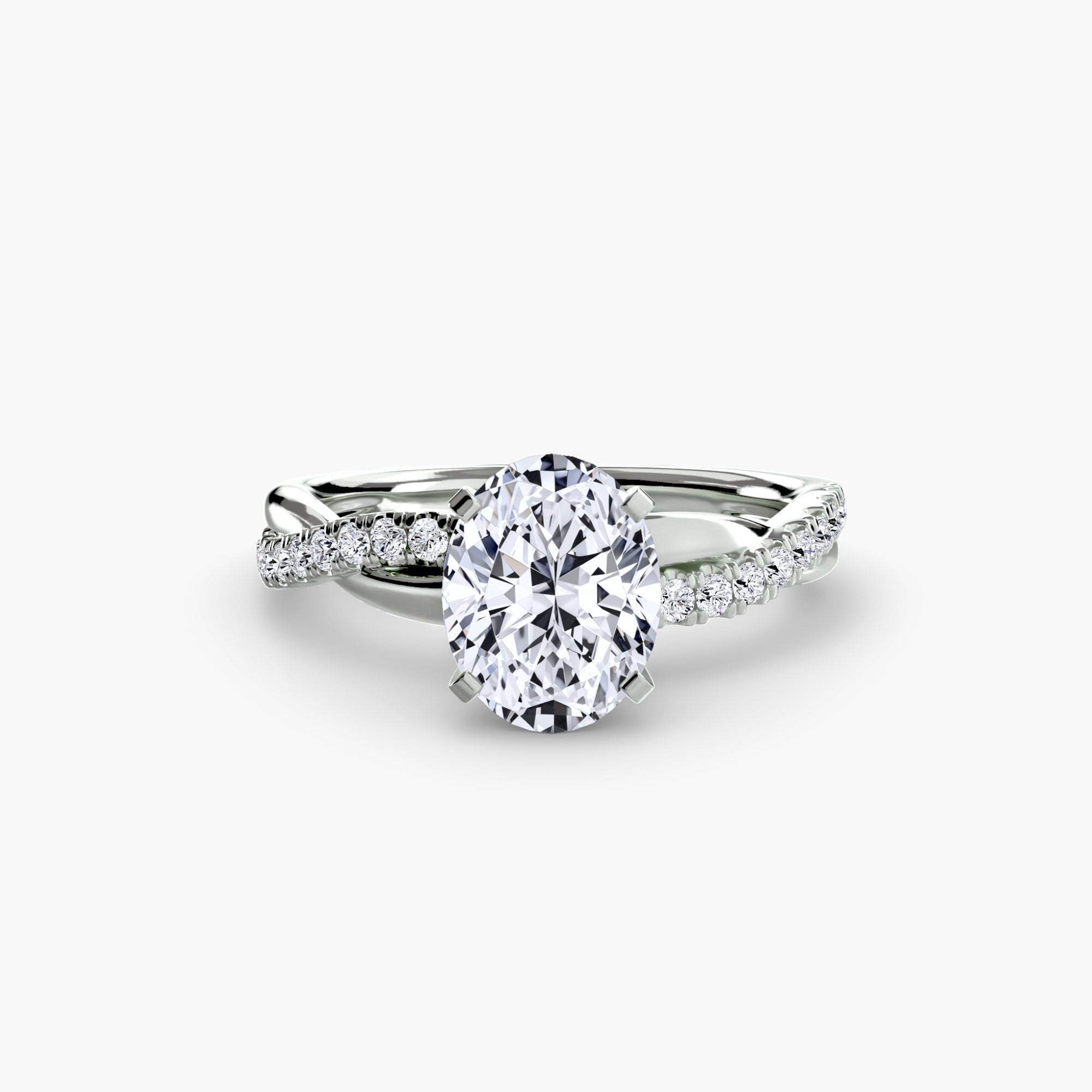 The Emerald Twist Pavé Ring - Lanore Fine Jewelry