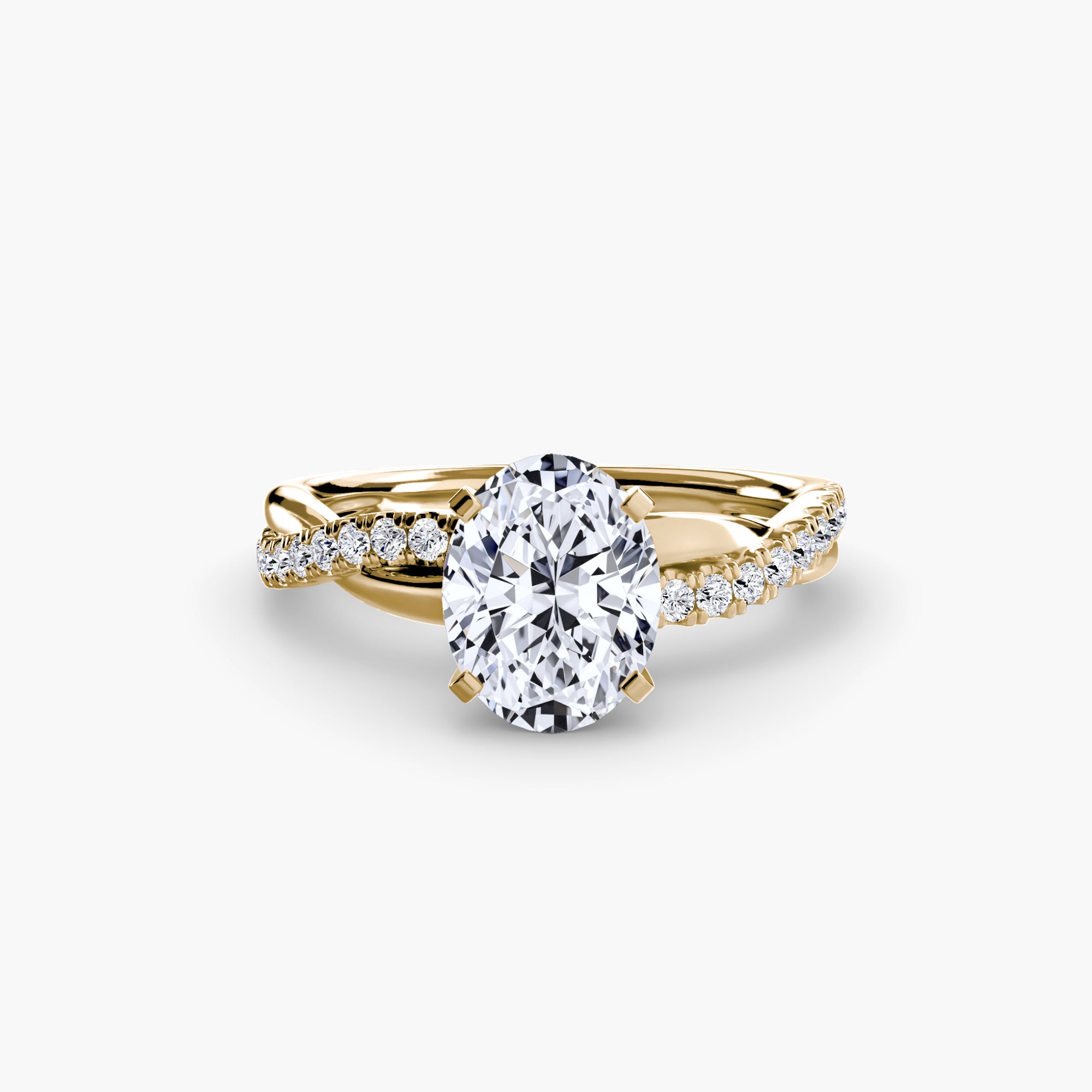 The Emerald Twist Pavé Ring - Lanore Fine Jewelry