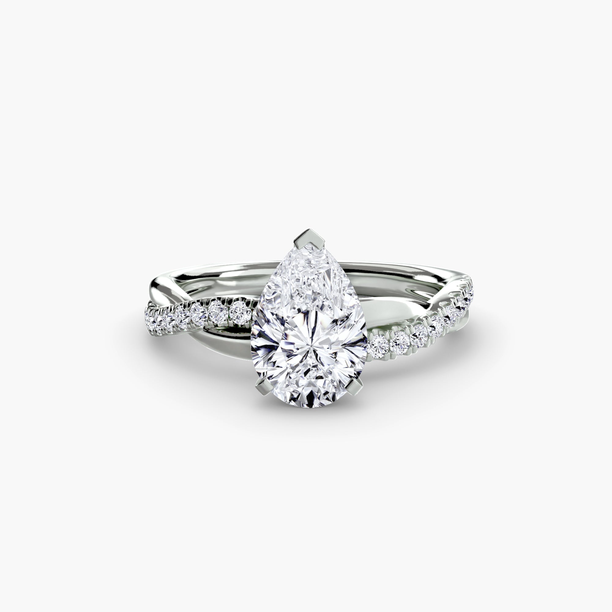 The Emerald Twist Pavé Ring - Lanore Fine Jewelry
