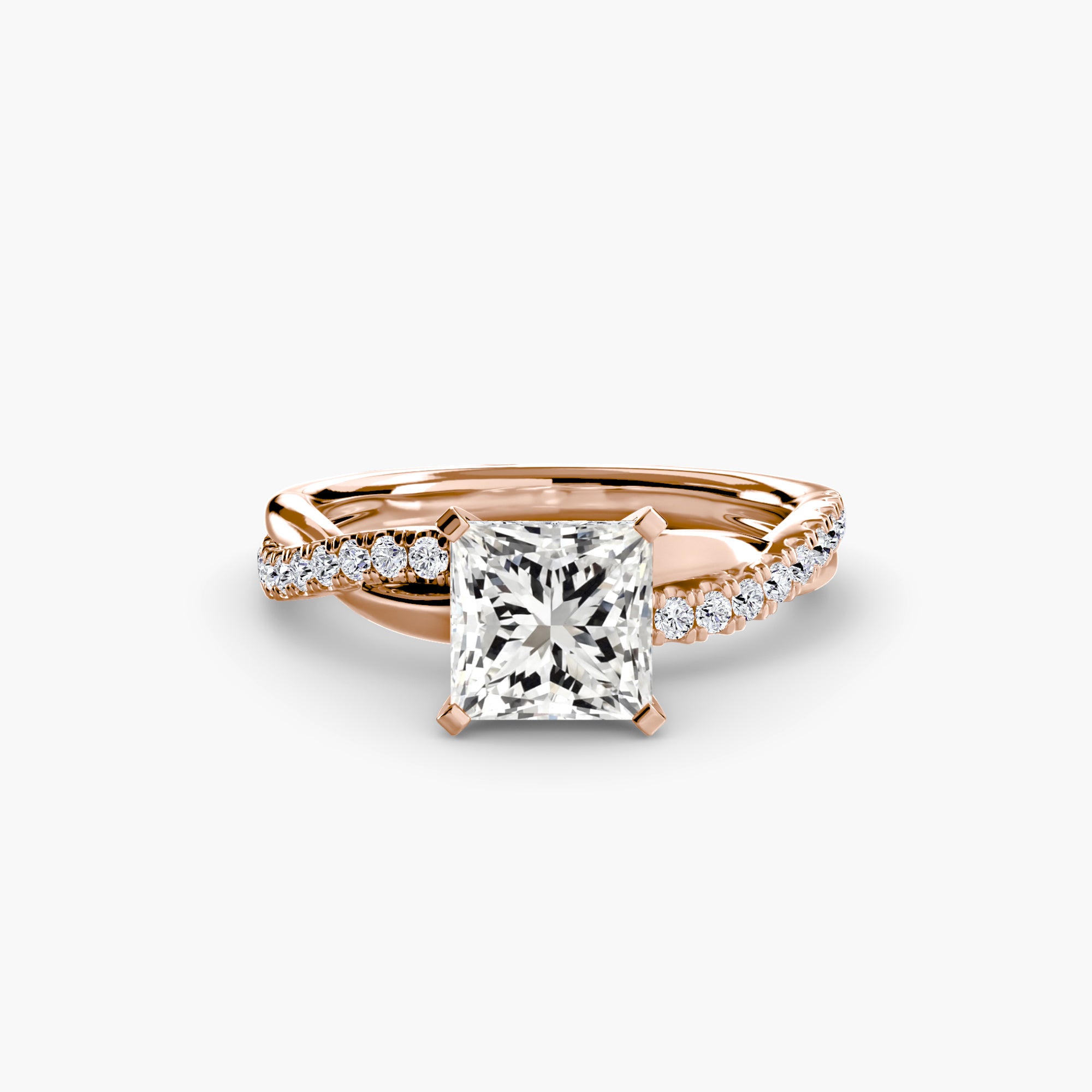 The Emerald Twist Pavé Ring - Lanore Fine Jewelry