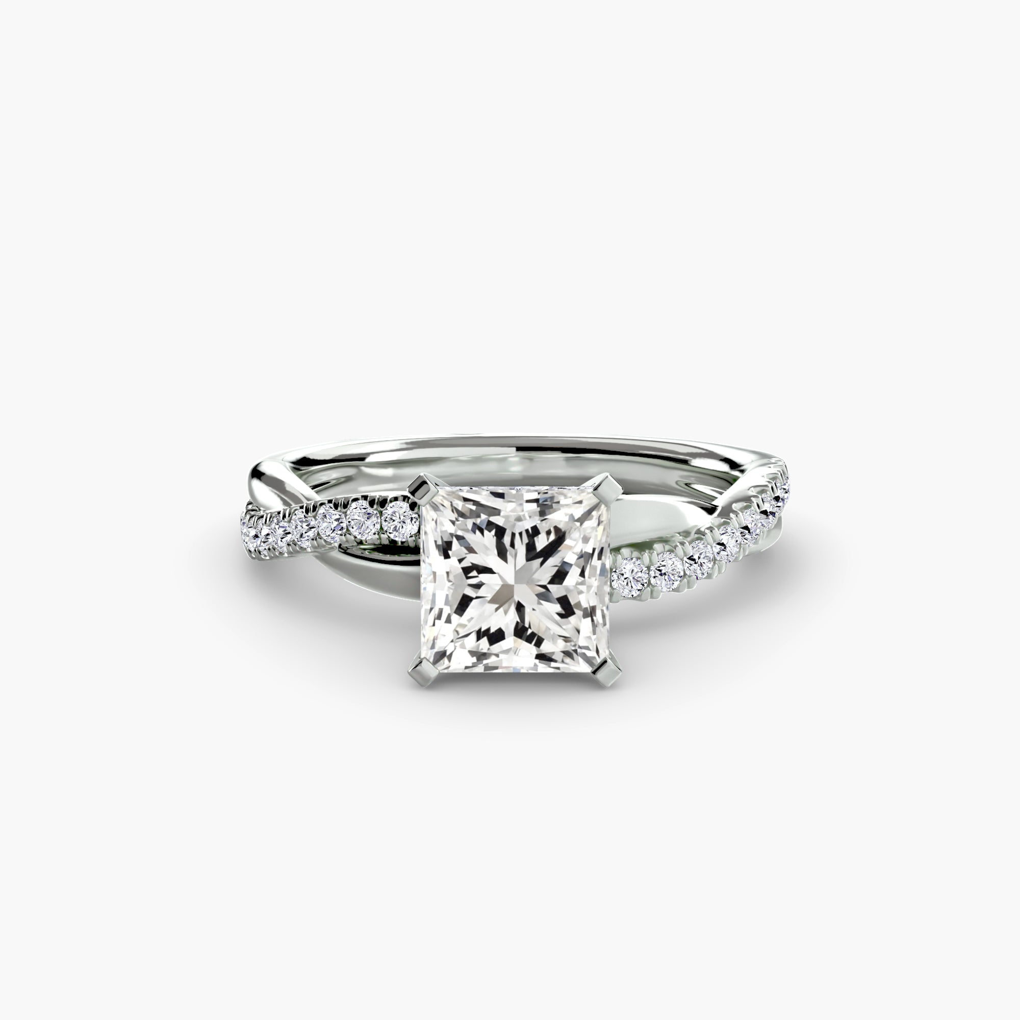 The Emerald Twist Pavé Ring - Lanore Fine Jewelry