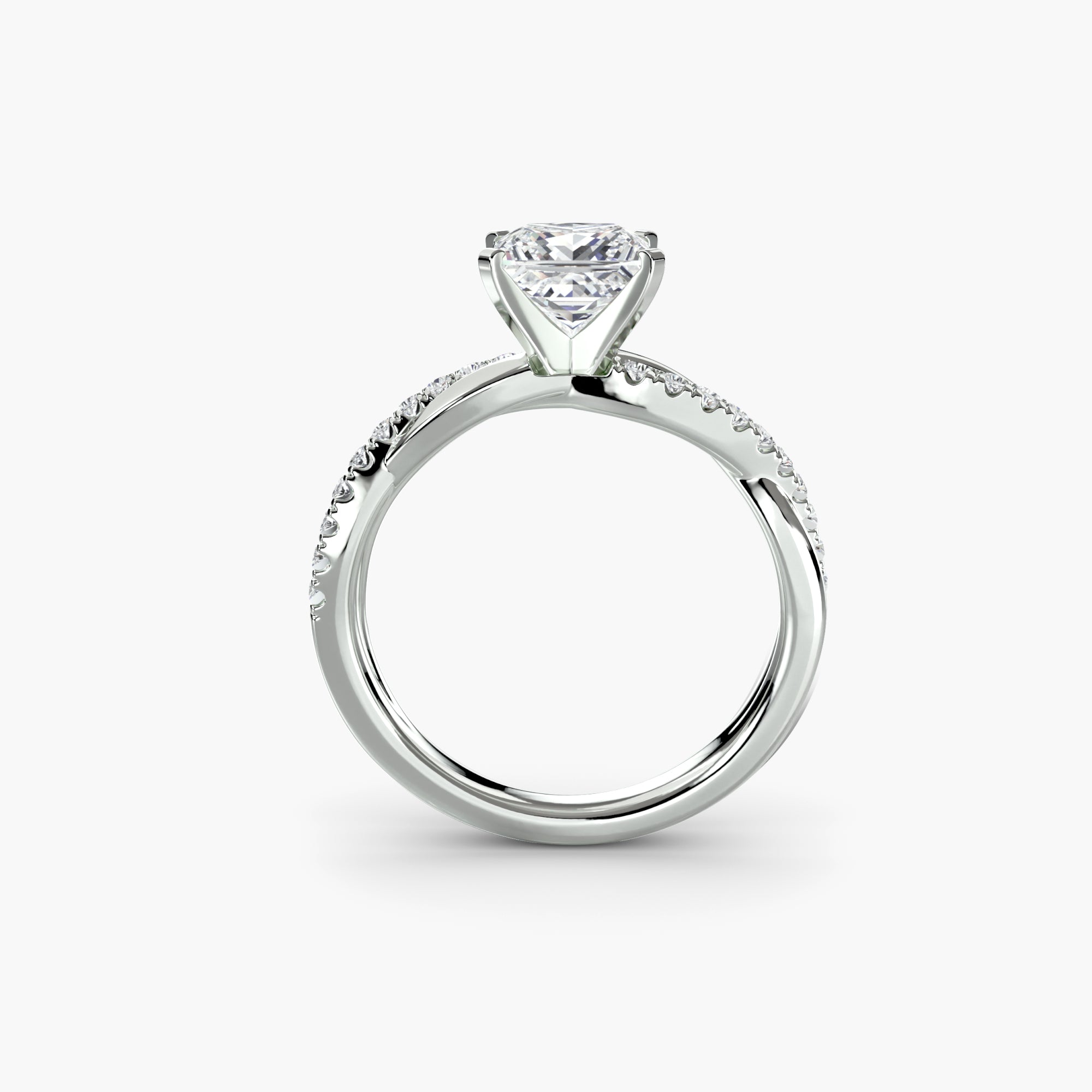 The Emerald Twist Pavé Ring - Lanore Fine Jewelry