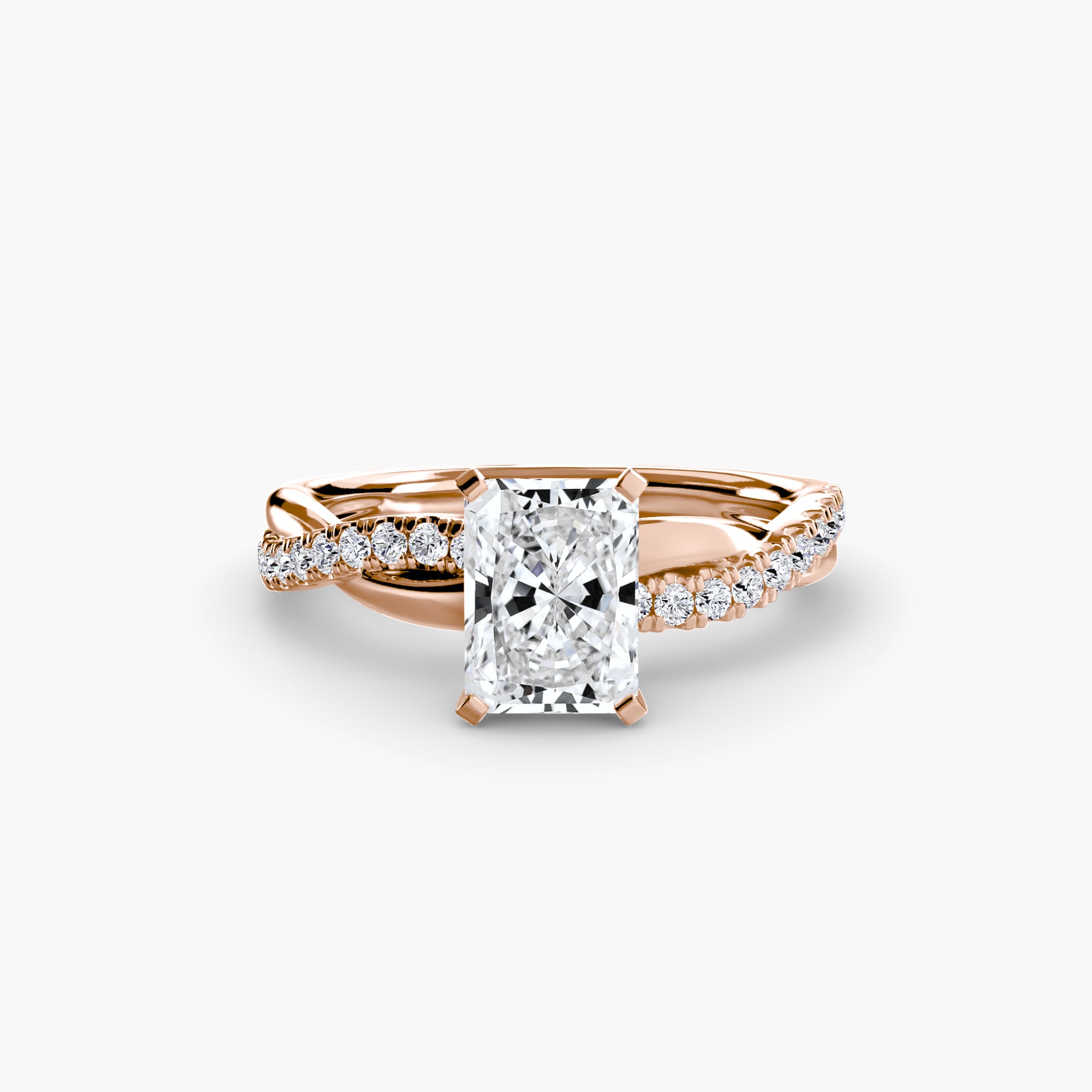 The Emerald Twist Pavé Ring - Lanore Fine Jewelry