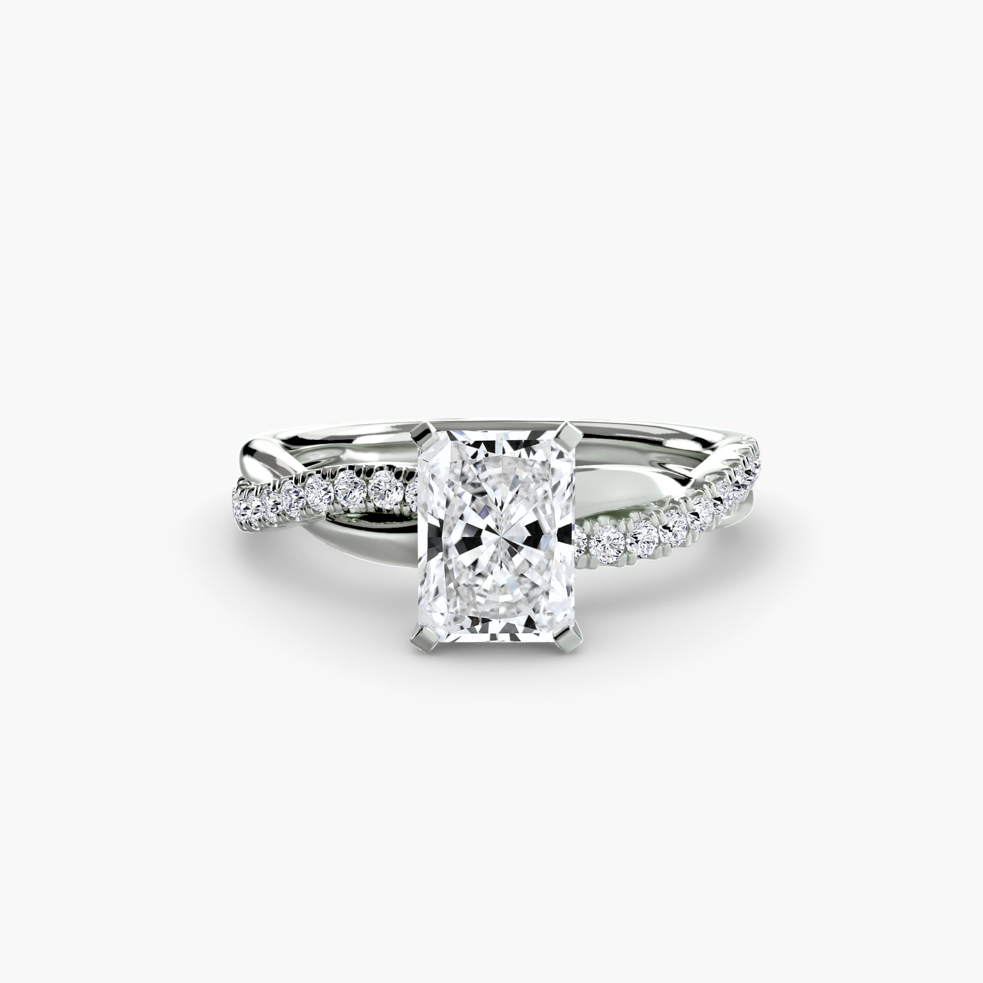The Emerald Twist Pavé Ring - Lanore Fine Jewelry