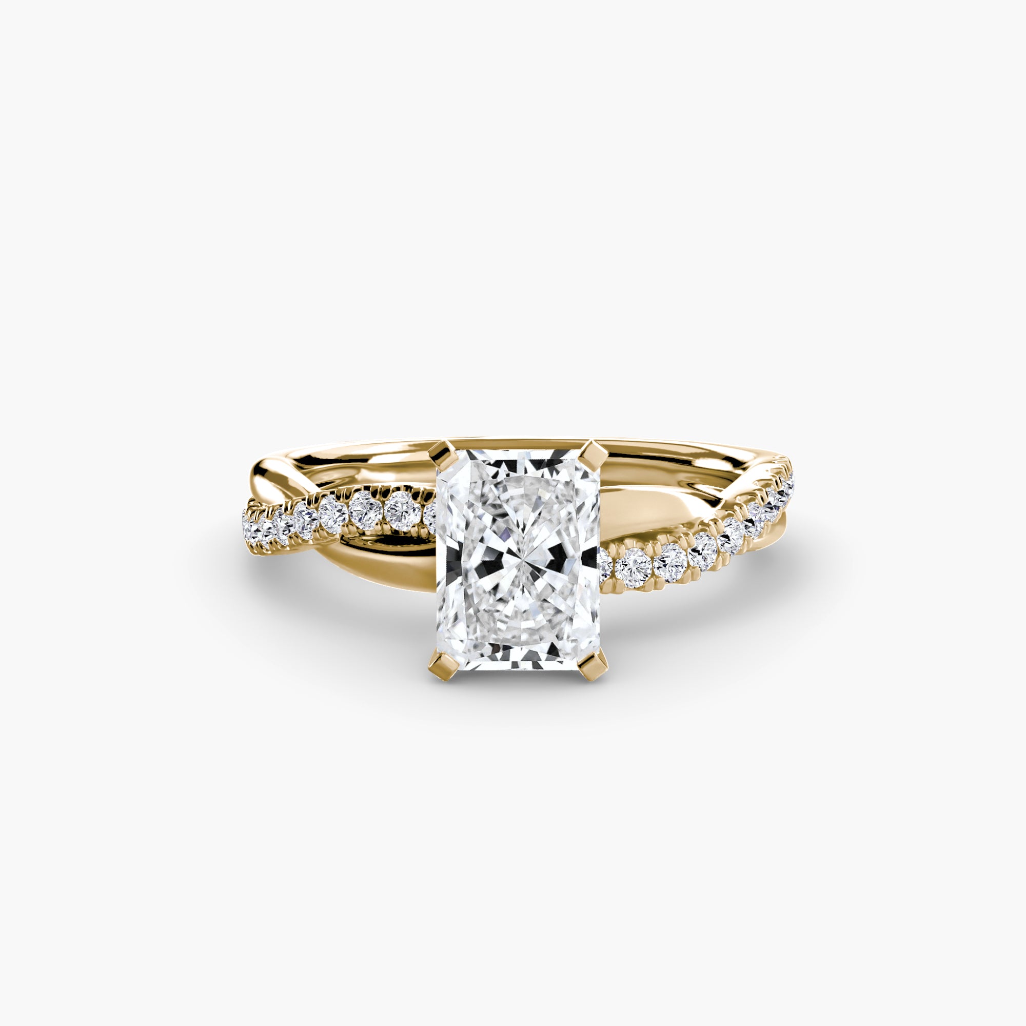 The Emerald Twist Pavé Ring - Lanore Fine Jewelry
