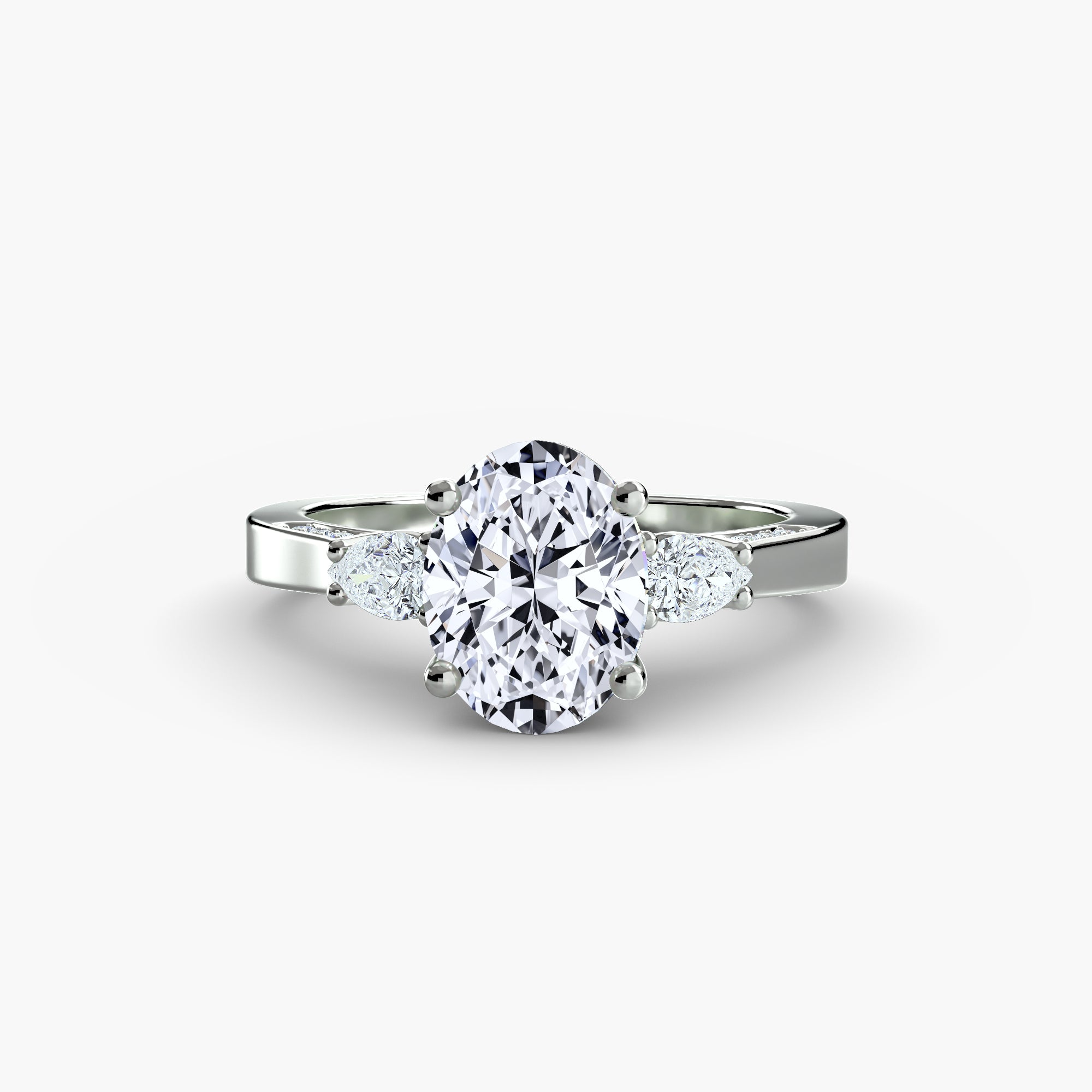Three Stone with Pavé Shoulders - Lanore Fine Jewelry