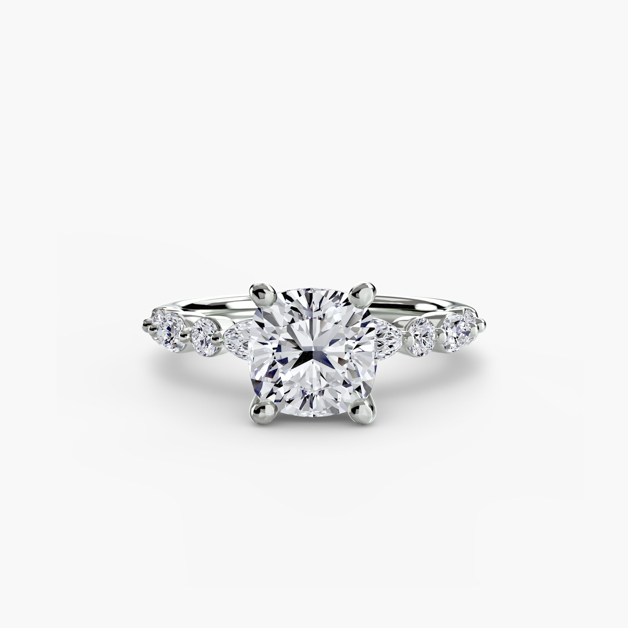 Solitaire with Eternity Pavé 2 - Lanore Fine Jewelry