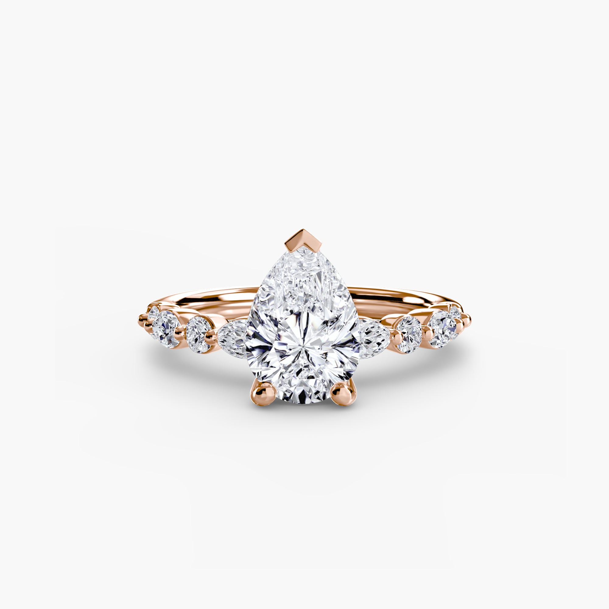 Solitaire with Eternity Pavé 2 - Lanore Fine Jewelry