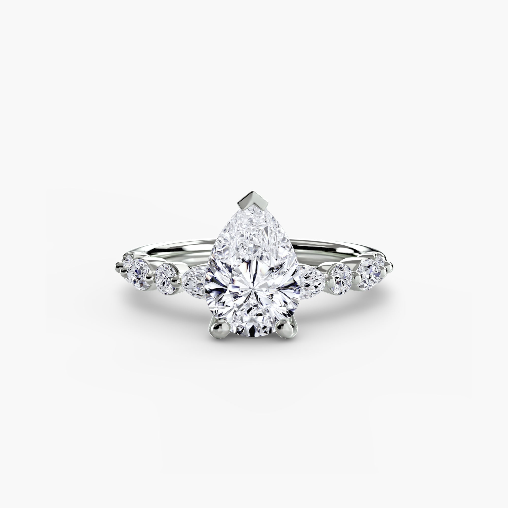 Solitaire with Eternity Pavé 2 - Lanore Fine Jewelry